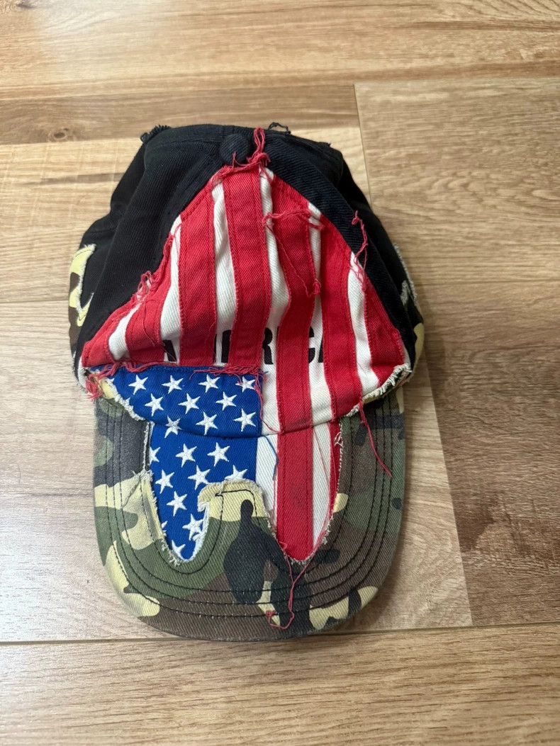 Vetements Vetements Reebok x USA Camo Flag Logo Hat Size ONE SIZE - 1 Thumbnail