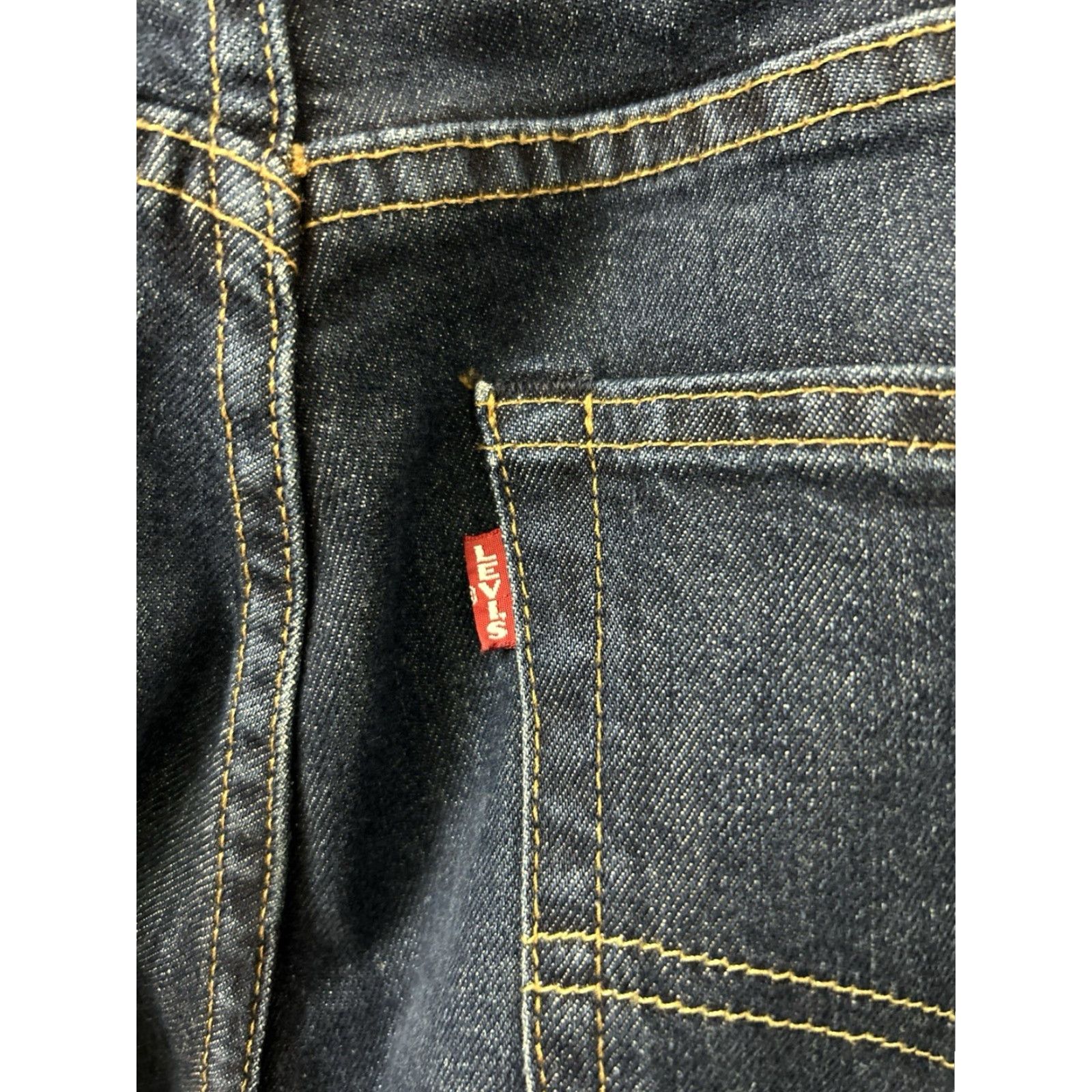 Levi's Levi's Premium 514 Jeans Mens 36x30 Dark Wash Indigo Denim Straight Fit Blue Size US 36 / EU 52 - 5 Thumbnail