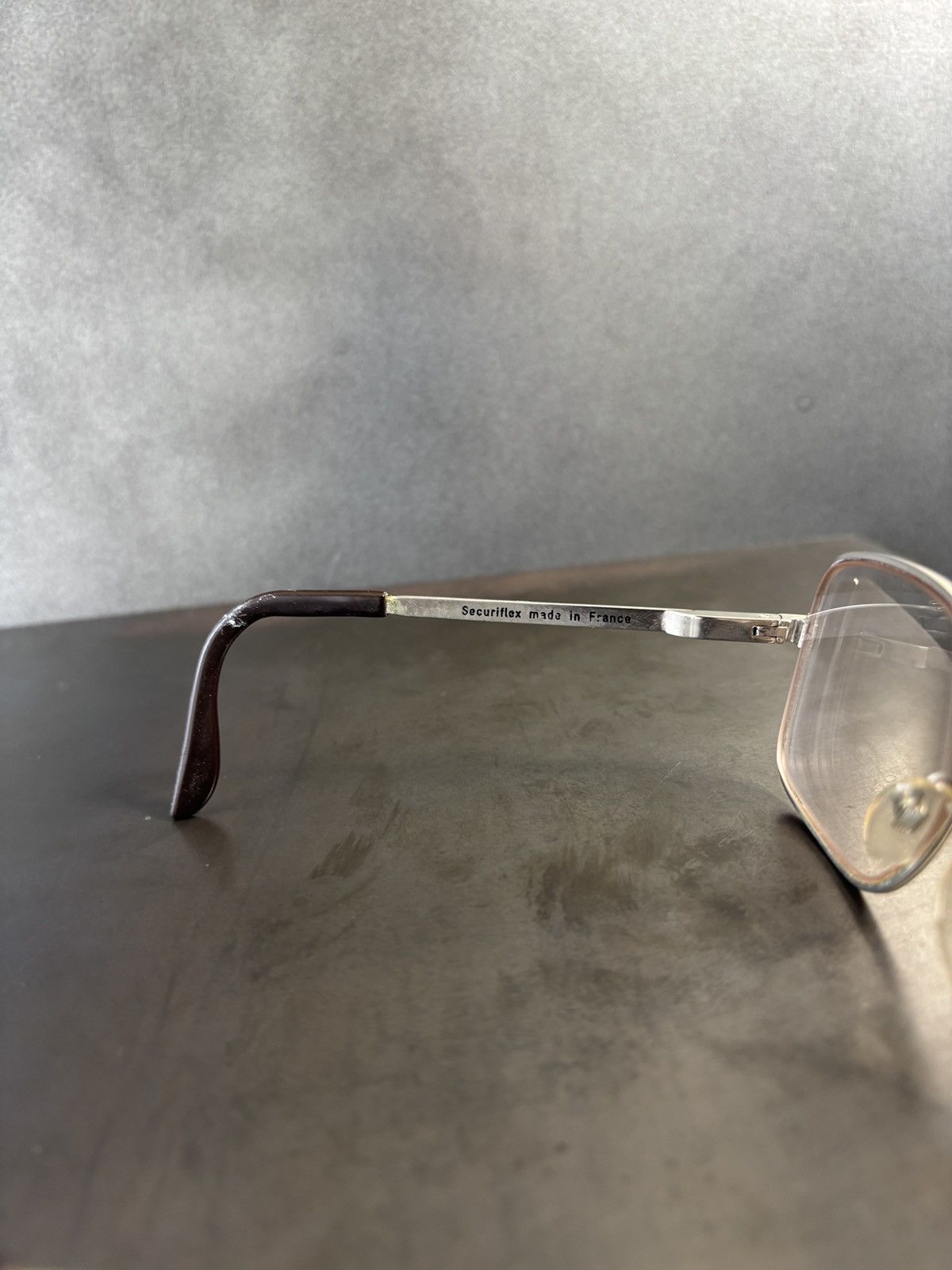Vintage 1980s Eyeglasses Made in France 70s Vintage Frames Metal 80s Size ONE SIZE - 10 Thumbnail