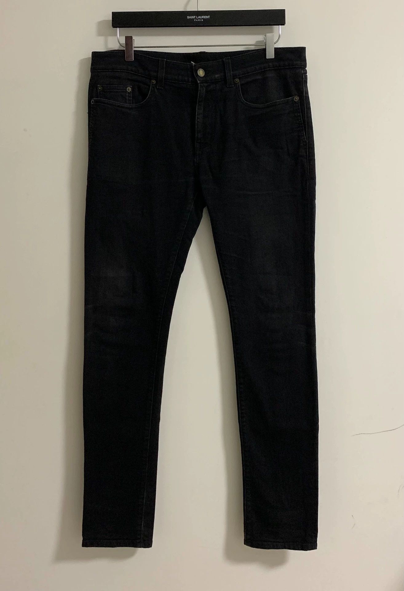 Saint Laurent Paris SLP D02 Black Denim Jeans 32 Size US 32 / EU 48 - 1 Thumbnail