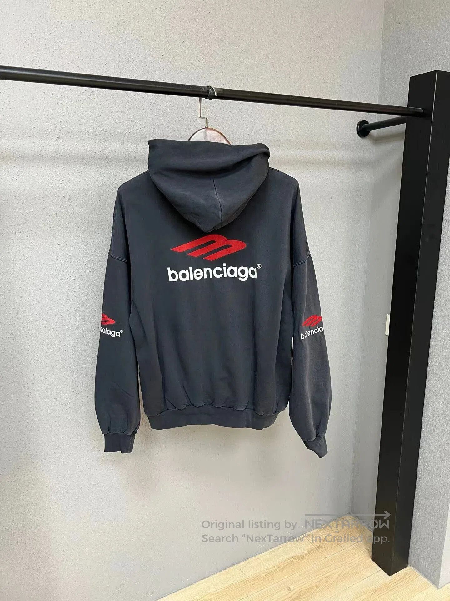Balenciaga balenciaga black embroidered hoodie. Size US S / EU 44-46 / 1 - 2 Thumbnail