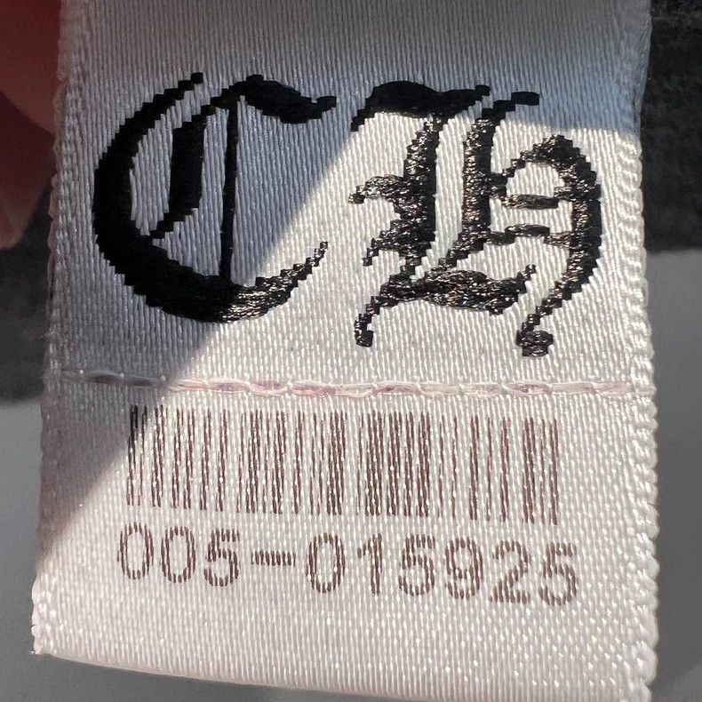 Chrome Hearts Chrome Hearts Grey Silver Cross Blue Sanskrit Henry Neck T Size US M / EU 48-50 / 2 - 8 Thumbnail