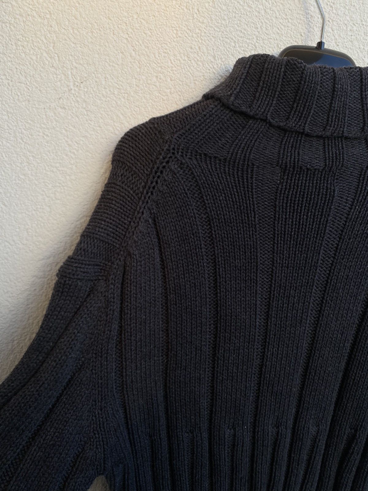 Yves Saint Laurent Thick YSL Sweater Turtleneck Black/Grey Size US L / EU 52-54 / 3 - 8 Thumbnail