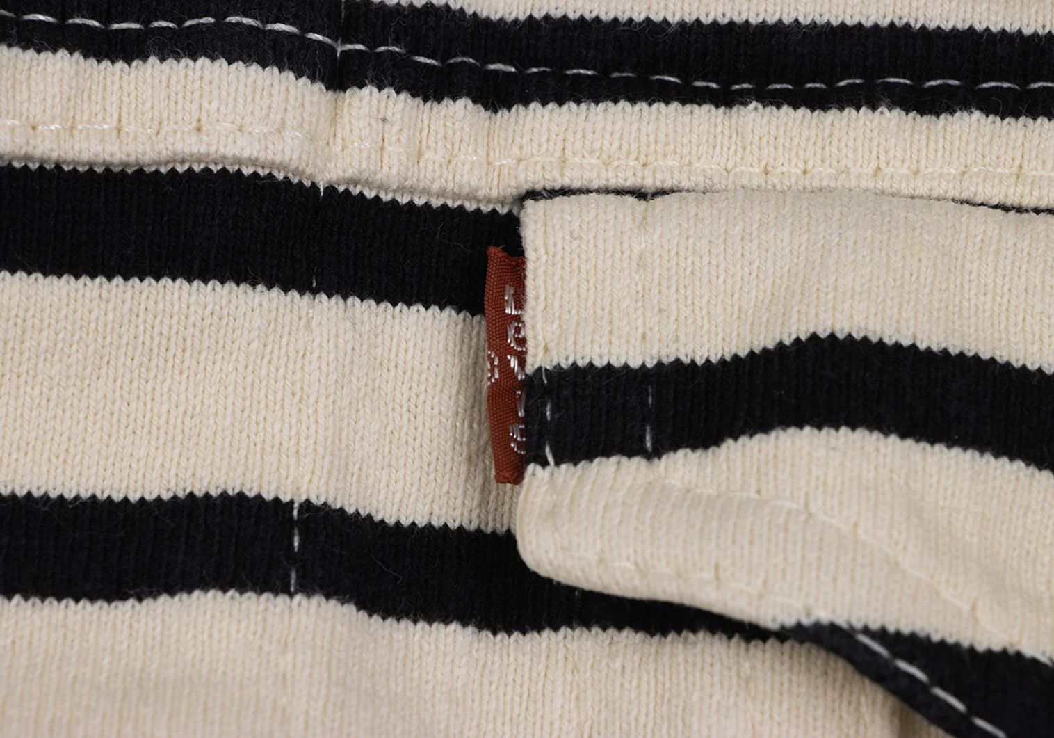 Junya Watanabe Cotton Striped Trucker Jacket in Ivory and Black, Size XS Size US XS / EU 42 / 0 - 6 Thumbnail