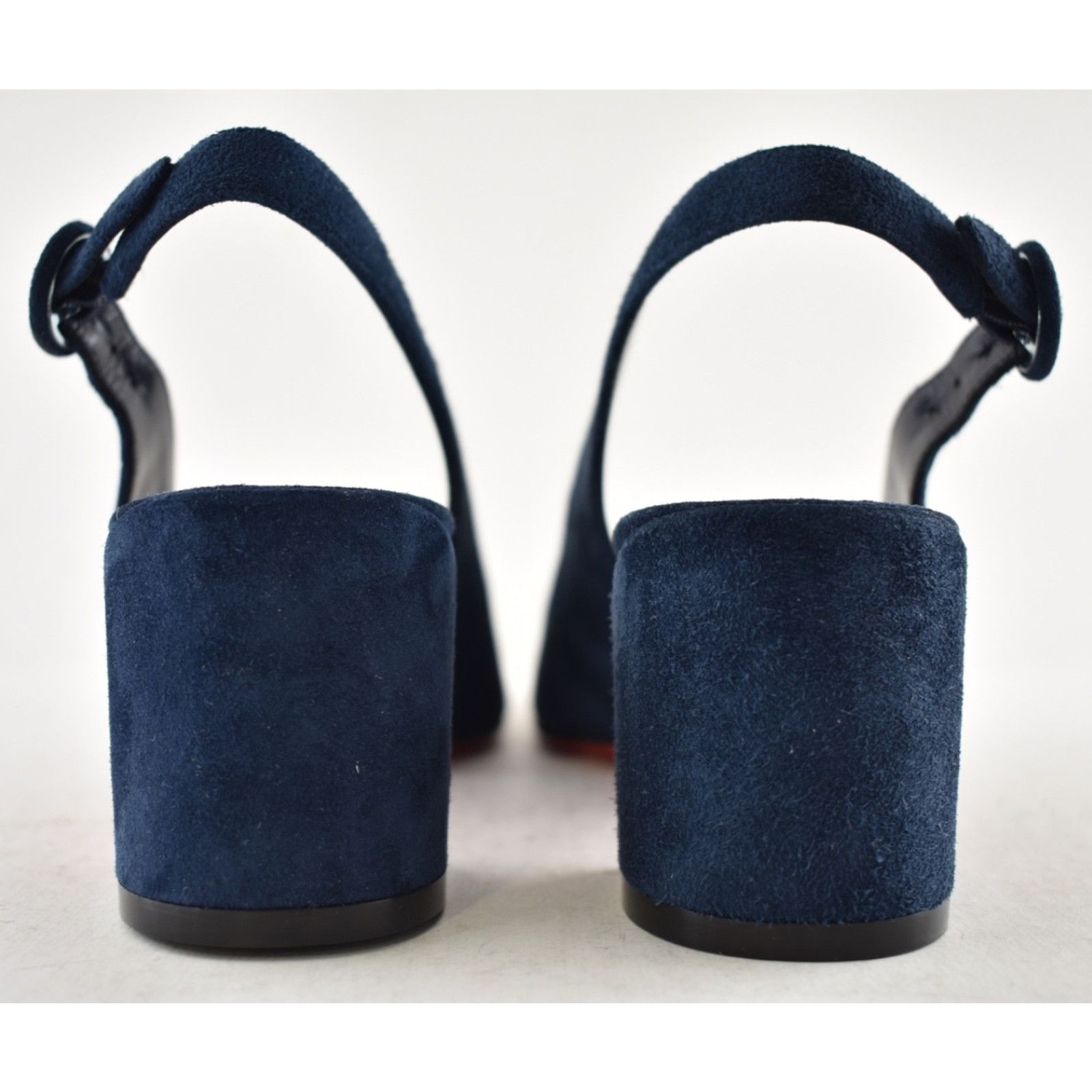 Christian Louboutin Christian Louboutin So Jane Sling 55 Marine Blue Heel 36 Size US 5 / IT 35 - 12 Thumbnail