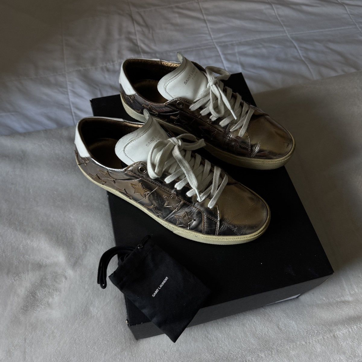 Saint Laurent Paris Saint Laurent Men’s Court Classic Sneaker Size US 9 / EU 42 - 2 Thumbnail