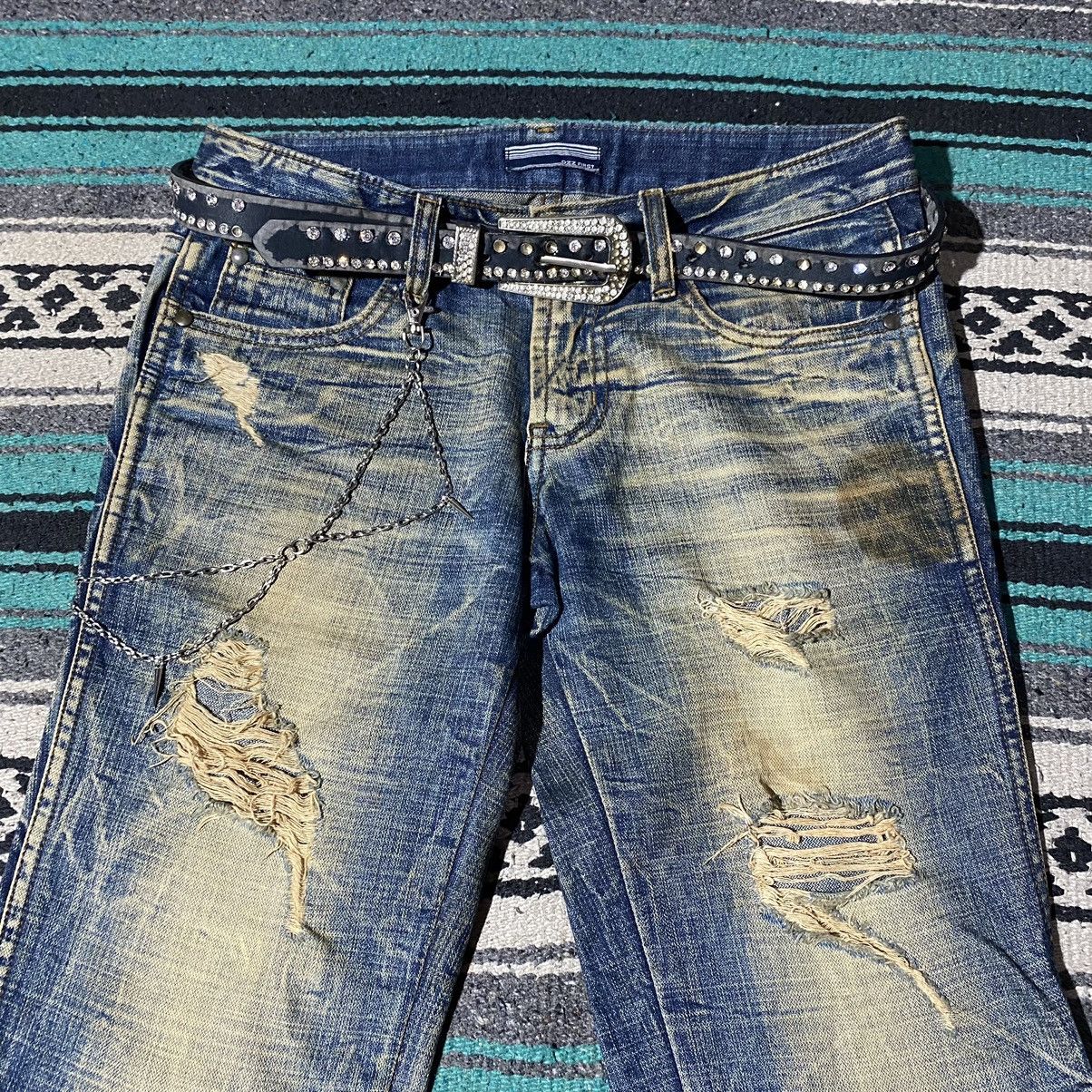 Number (N)ine 2000s Ozz First - Mud Distressed Denim Size US 29 - 5 Thumbnail