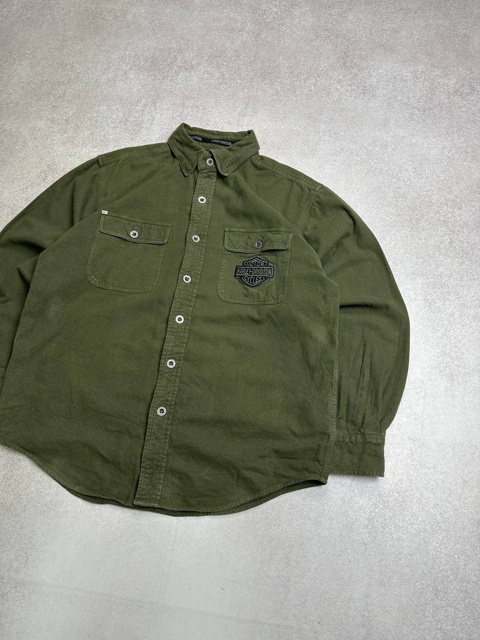 Harley Davidson Vintage Harley Davidson Overshirt Cotton Jacket Rare M Size US M / EU 48-50 / 2 - 2 Thumbnail