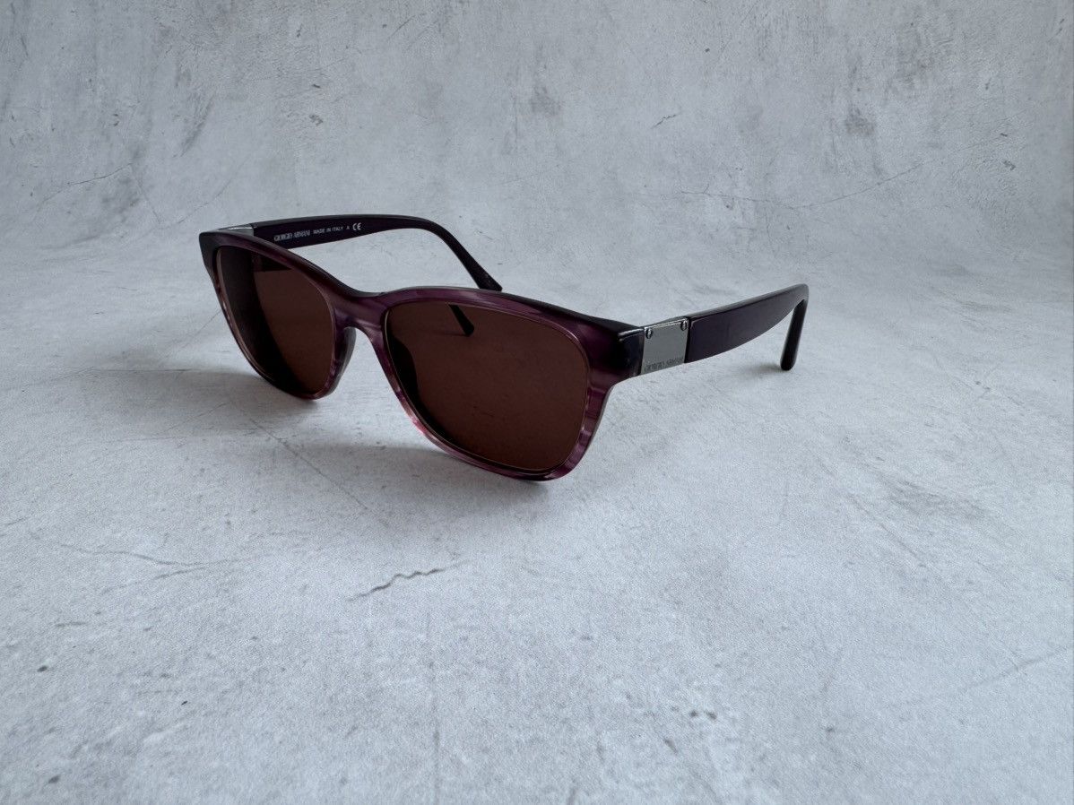 Giorgio Armani Giorgio Armani Glasses Purple Frame Brown Lens Vintage Size ONE SIZE - 2 Thumbnail