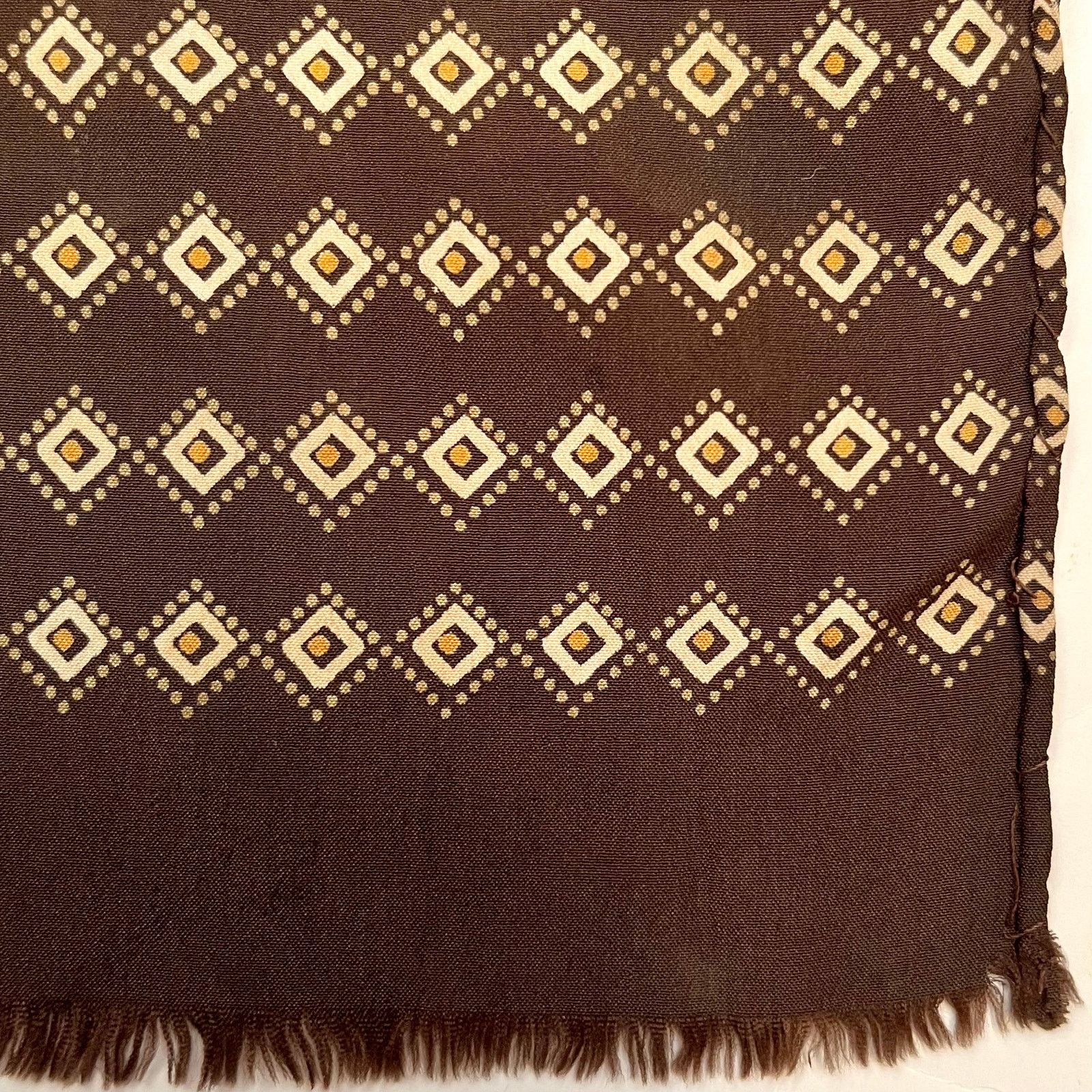 Patou × Vintage Jean Patou Vintage Earth-Tone Paisley Fringe Silk Scarf Size ONE SIZE - 4 Thumbnail