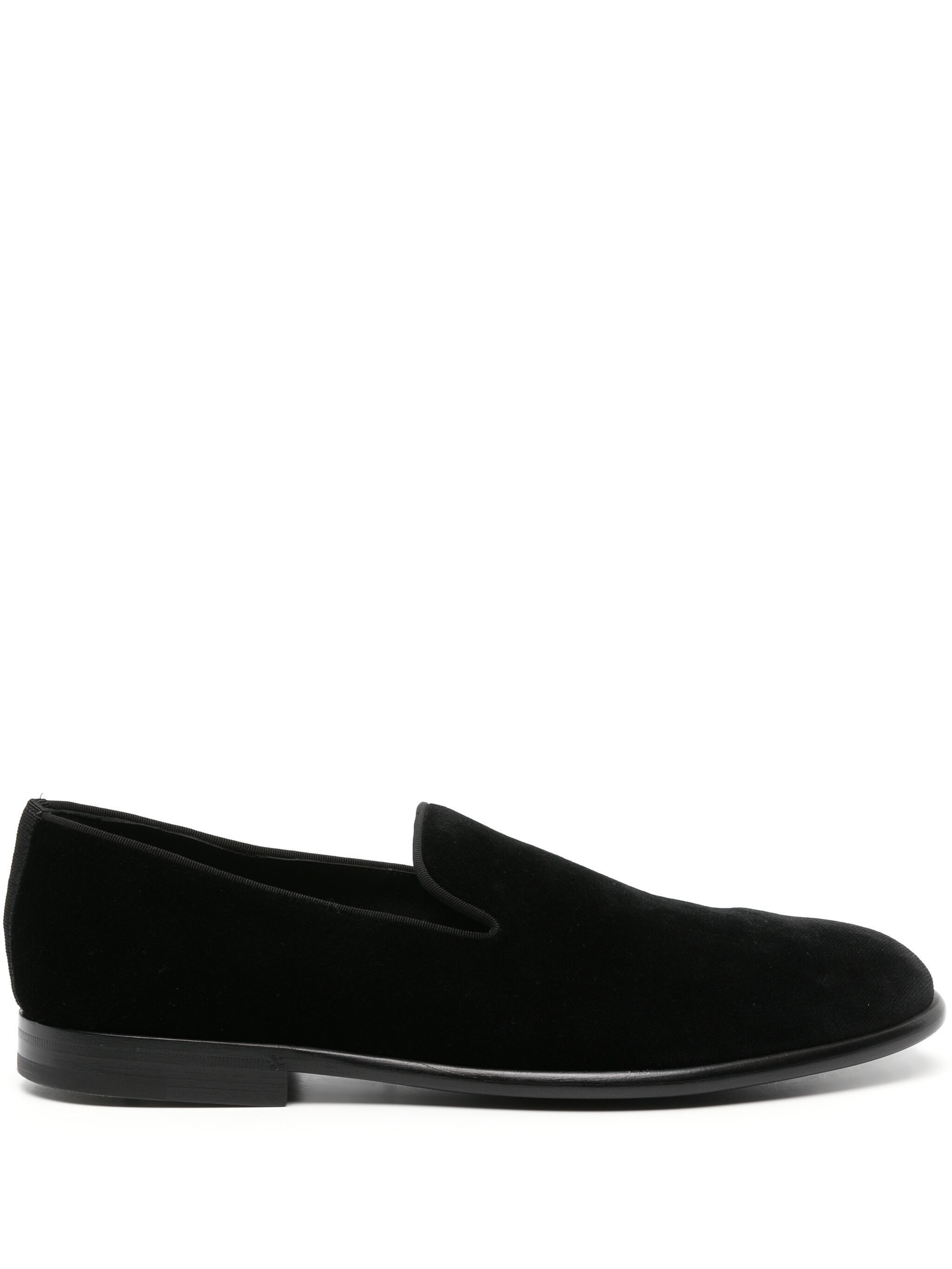 o1y0125 Velvet Loafers in Black