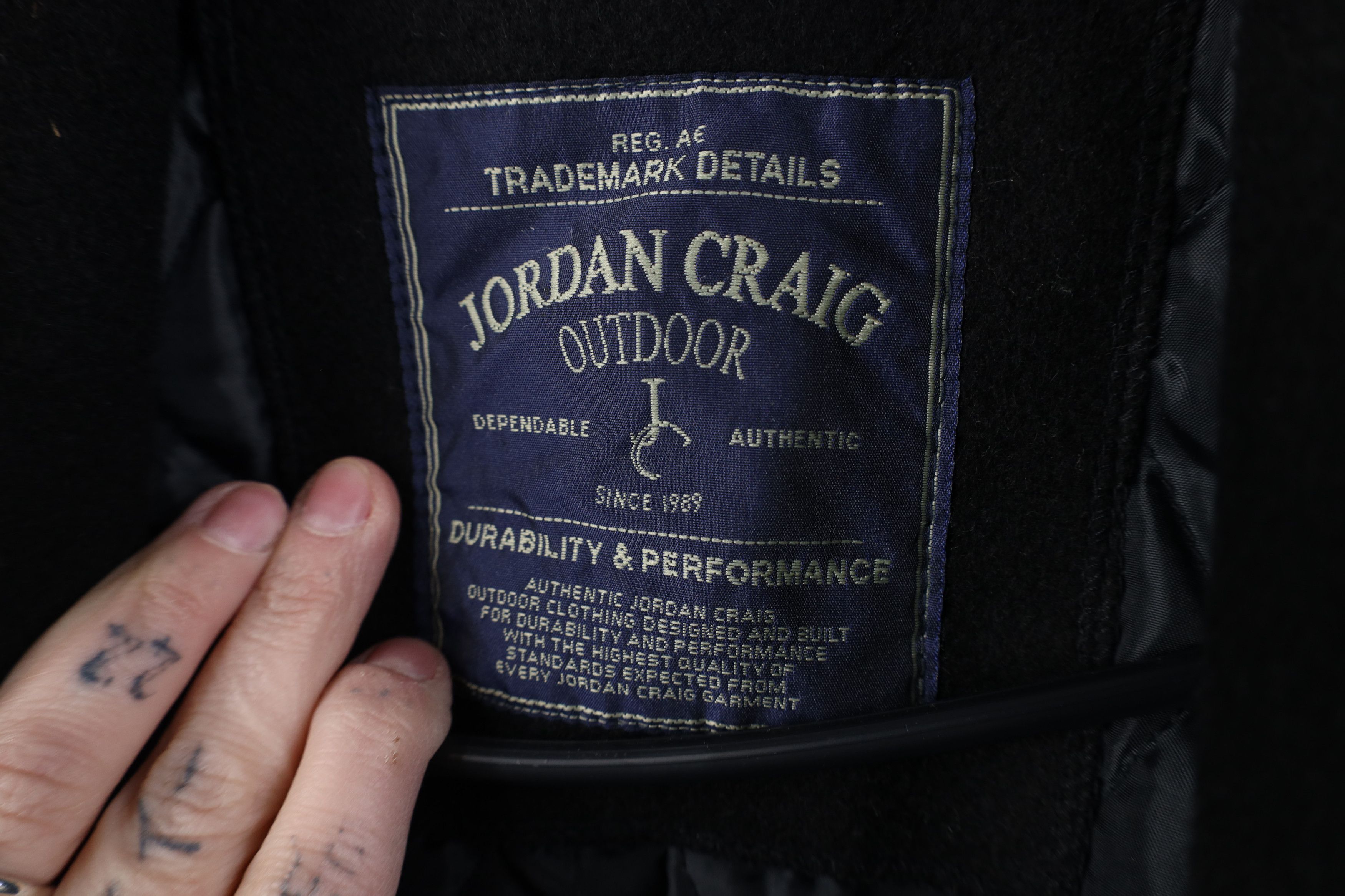 Vintage Deadstock Vintage 90s Y2K Wool Naval Peacoat Jacket Black Size US L / EU 52-54 / 3 - 8 Thumbnail