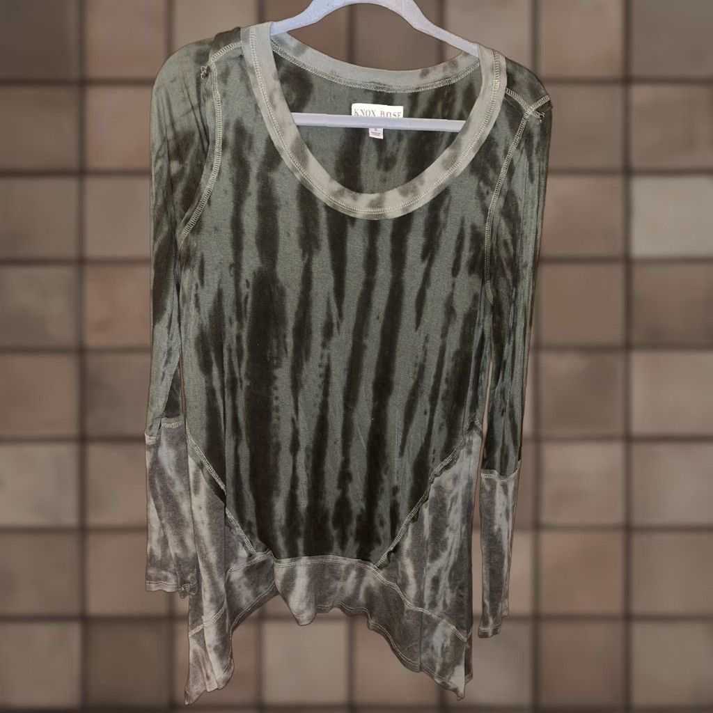 Vintage VINTAGE Knox Rose Women’s Green Tie Dye T-Shirt Long Sleeve Casual Travel Jersey Small Size S / US 4 / IT 40 - 1 Thumbnail