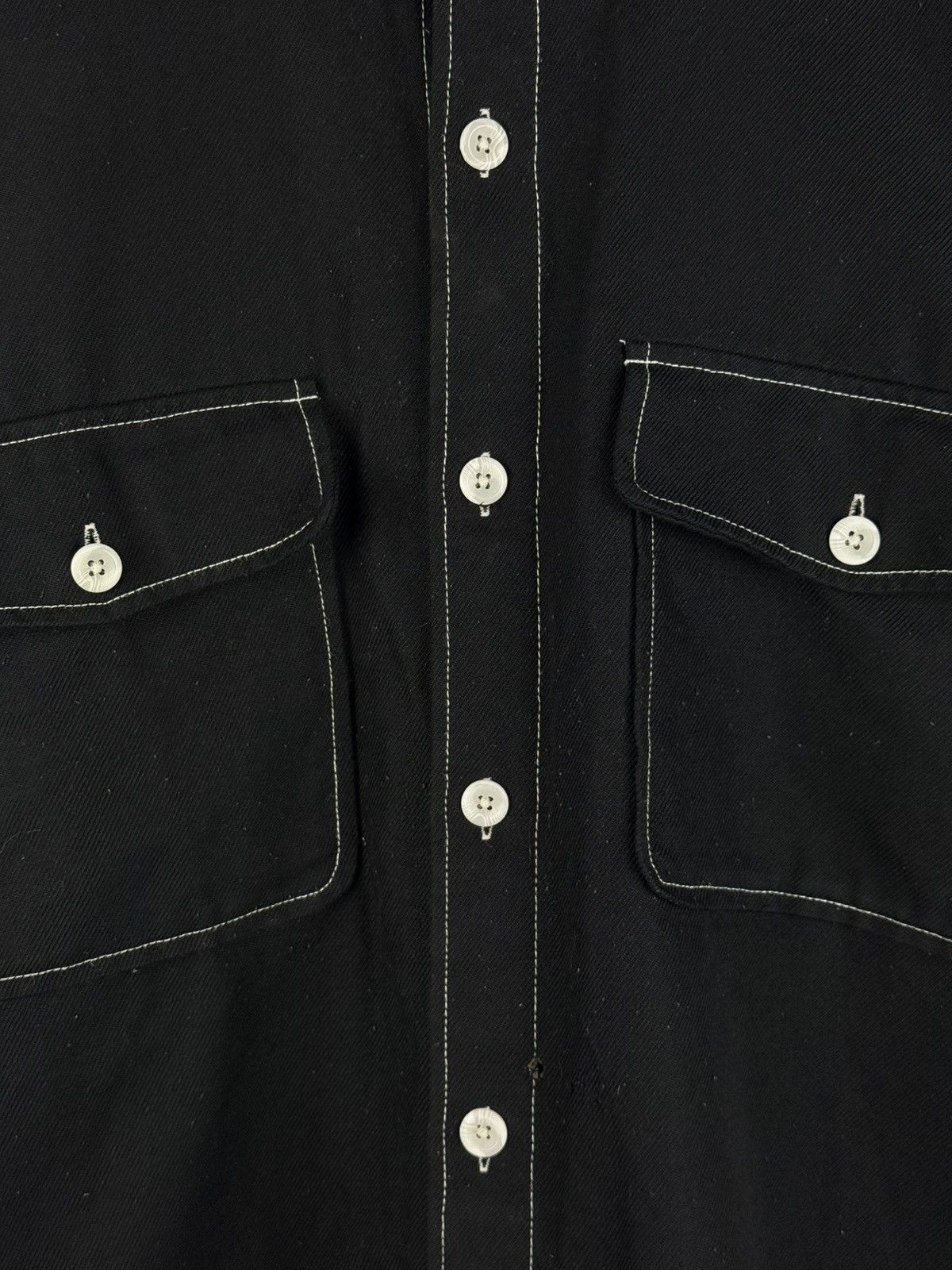 Other Timbre Poste Long Sleeve Japanese Collarless Button Up Shirt Size US L / EU 52-54 / 3 - 7 Thumbnail