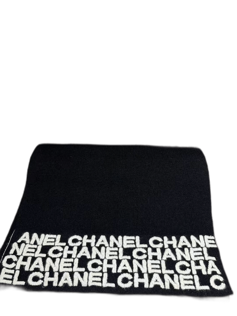 Chanel Chanel Cashmere Scarf with Logo Design Size ONE SIZE - 1 Thumbnail