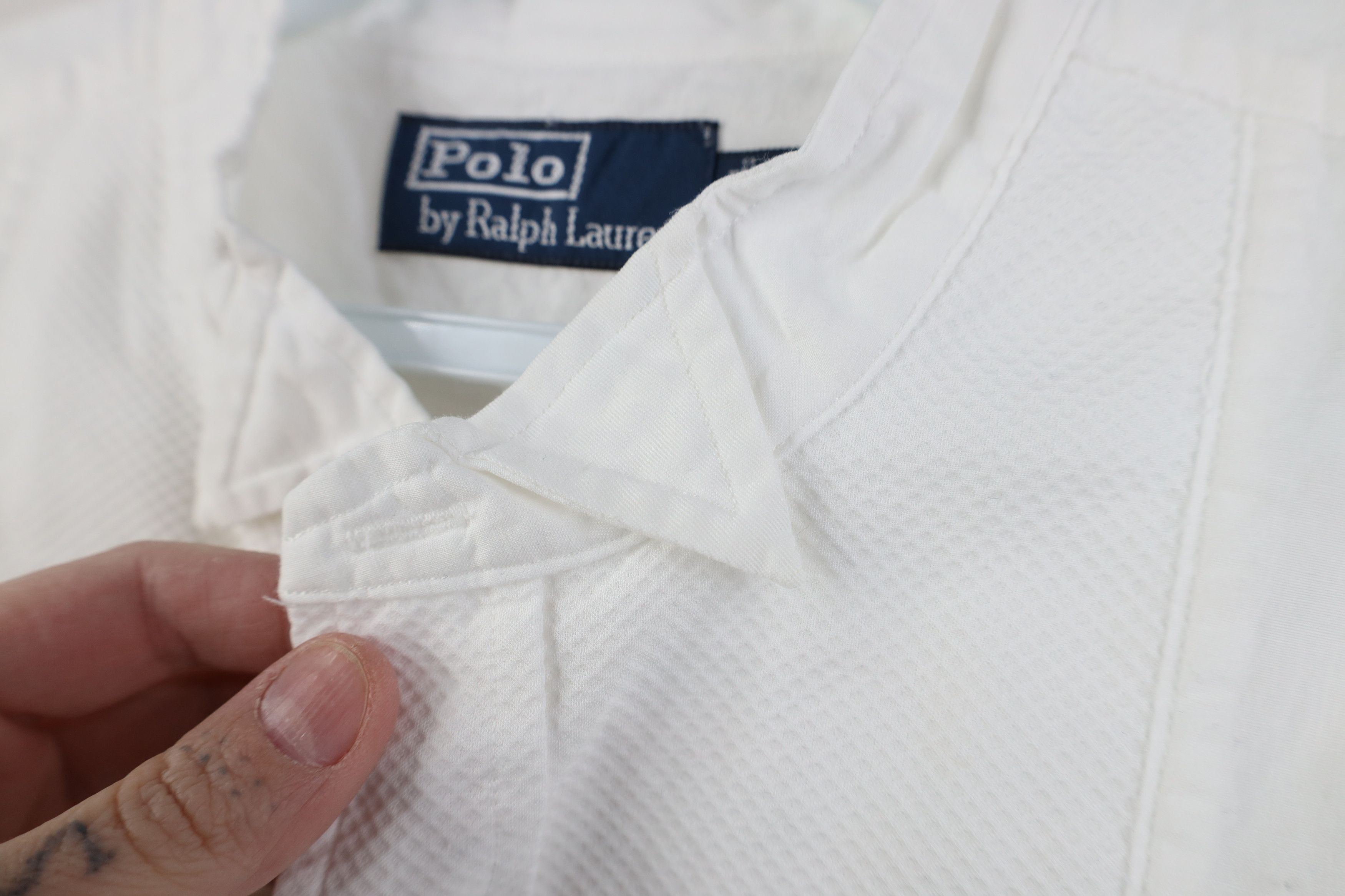 Ralph Lauren Vintage 90s Ralph Lauren Tuxedo Collared Button Shirt White Size US L / EU 52-54 / 3 - 5 Thumbnail