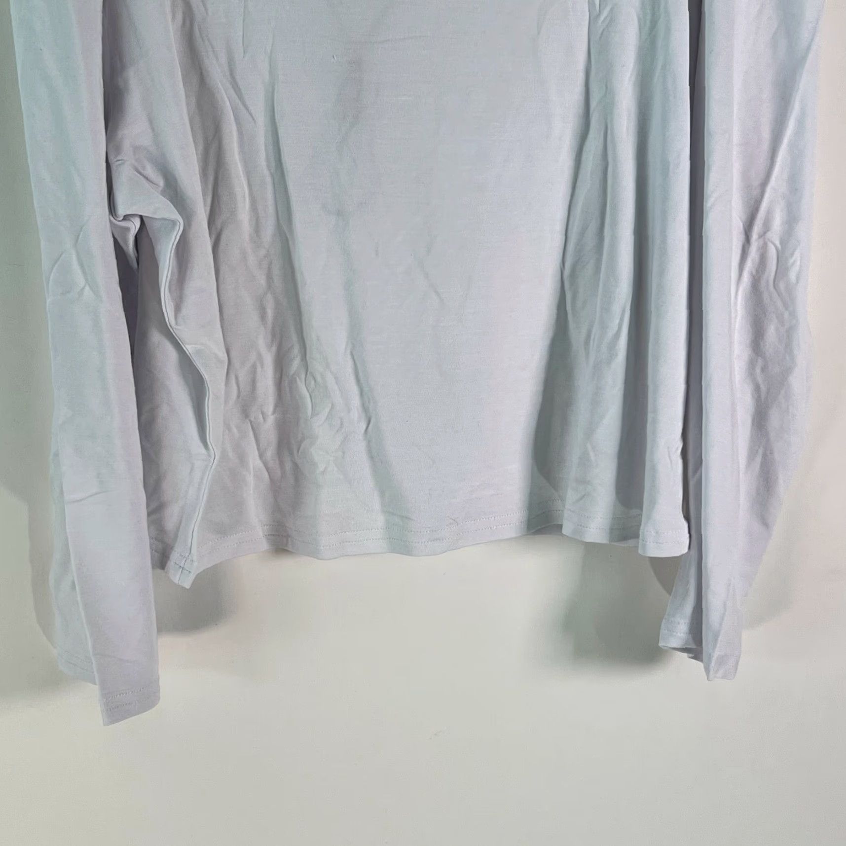 CO O Thread & Co T-Shirt Womens Cropped White - Large - Scoop Neck - 3/4 Sleeve - Casual Size L / US 10 / IT 46 - 4 Thumbnail