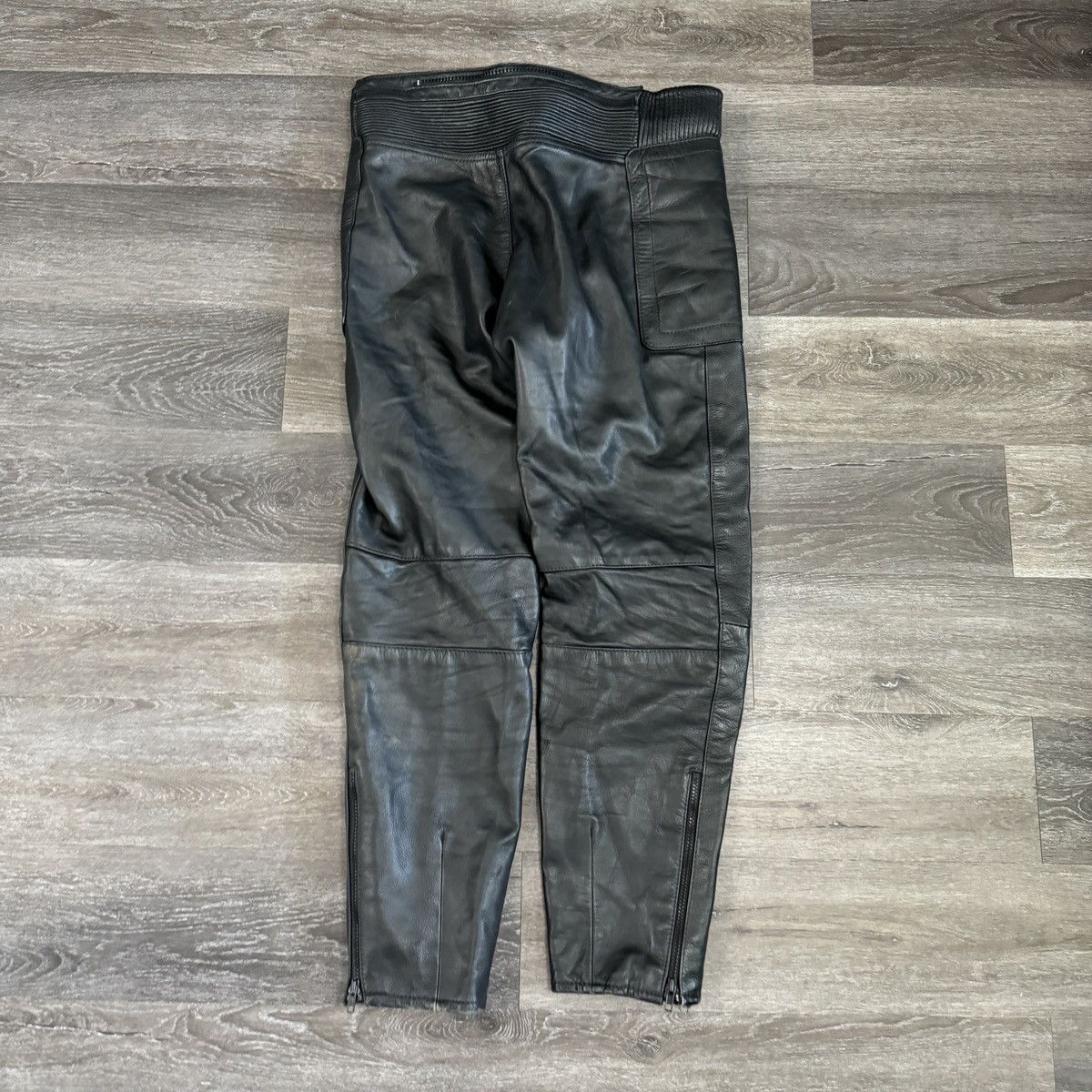 Japanese Brand × Playboi Carti × Vintage Crazy Vintage 90s Leather biker pants playboy cart opium sty Size US 36 / EU 52 - 2 Thumbnail
