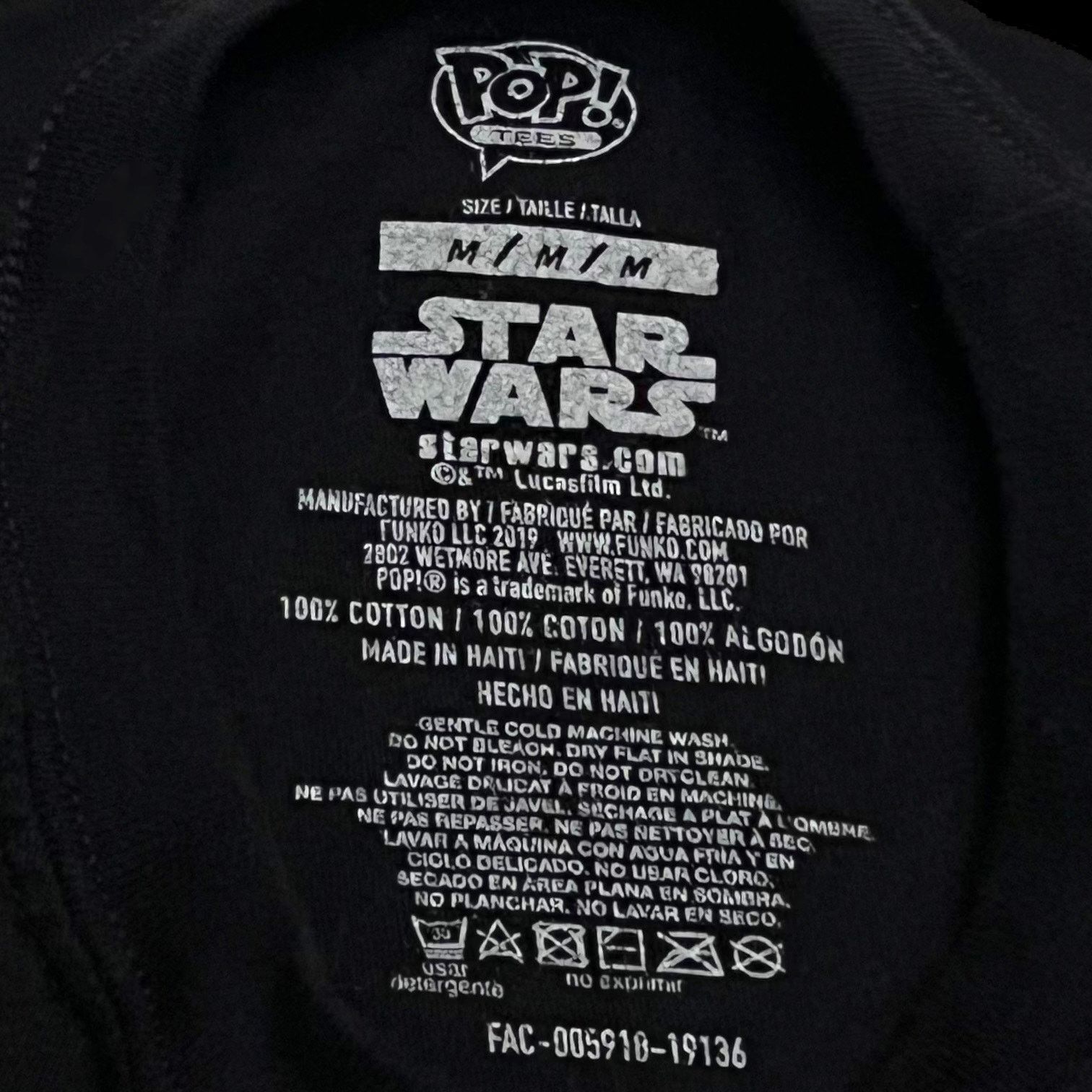 Star Wars Star Wars Darth Vader Funko Pop BlackTee Shirt Size Medium Size US M / EU 48-50 / 2 - 4 Thumbnail