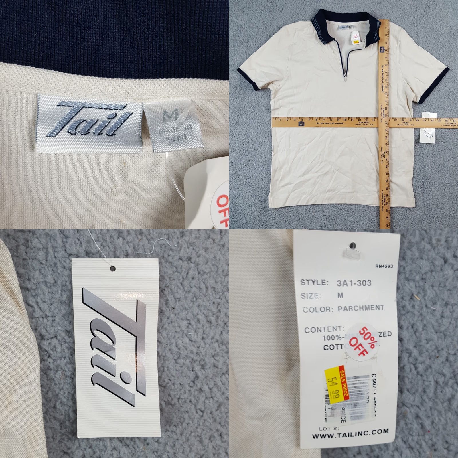 Vintage VINTAGE Tail Golf Polo Shirt Women's Size M White Preppy Button Collar Short Sleeve Y2K Retro Size M / US 6-8 / IT 42-44 - 8 Thumbnail