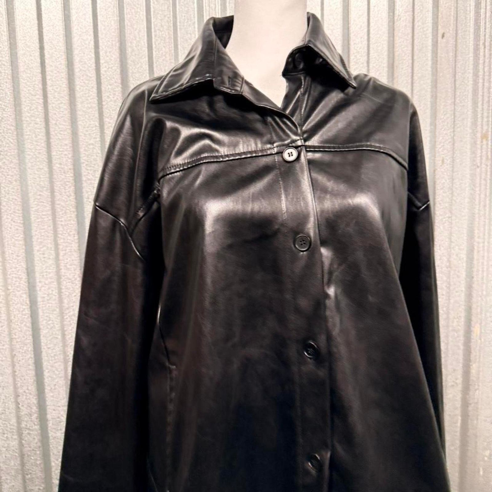 PRINCESS POLLY Princess polly black leather jacket Size M / US 6-8 / IT 42-44 - 3 Thumbnail