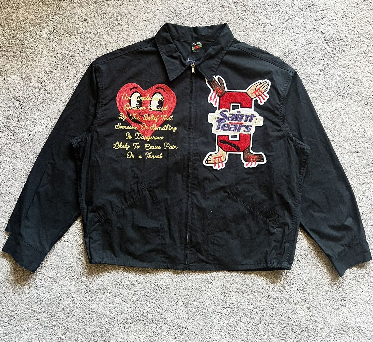 saint michael × DENIM TEARS コーチジャケット Saint Michael Denim Tears Coach Jacket - Black | Garmentory
