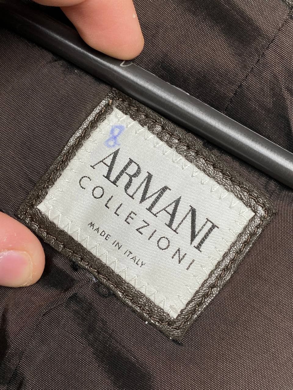 Armani Collezioni Vintage Armani Collezioni Leather Long Blazer Coat Jacket Size US L / EU 52-54 / 3 - 5 Thumbnail
