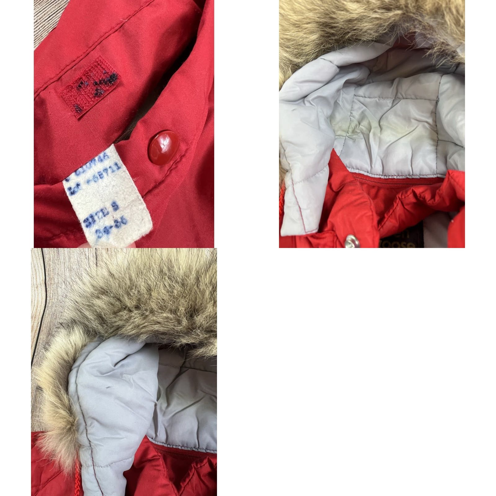 Golden Goose VINTAGE Women’s Golden Goose Red Puffer Coat Fur Lined Hood 90s Small S Womens Size S / US 4 / IT 40 - 8 Thumbnail