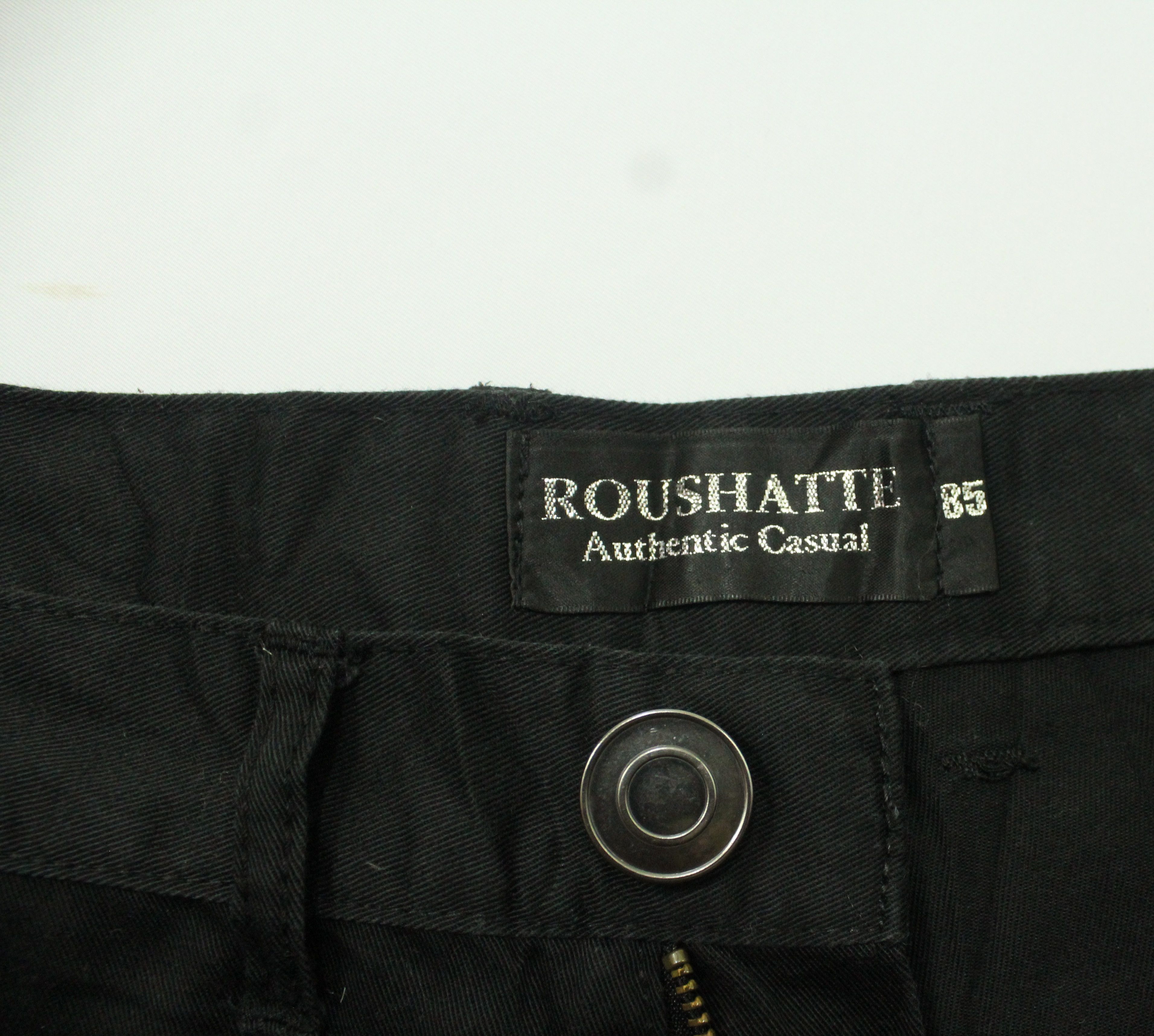 Japanese Brand Double Waist Pants Zipper Pants Side Pocket Wrinkled Seam Size US 33 - 16 Thumbnail