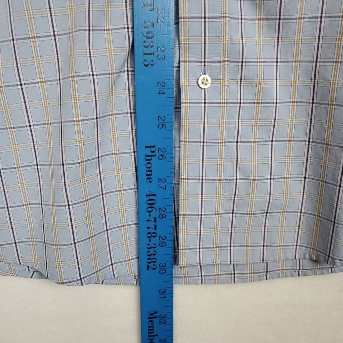 Jos. A. Bank Jos A Bank Travelers Collection Mens XL Blue Plaid Long Sleeve Button-Down Shirt Size US XL / EU 56 / 4 - 6 Thumbnail