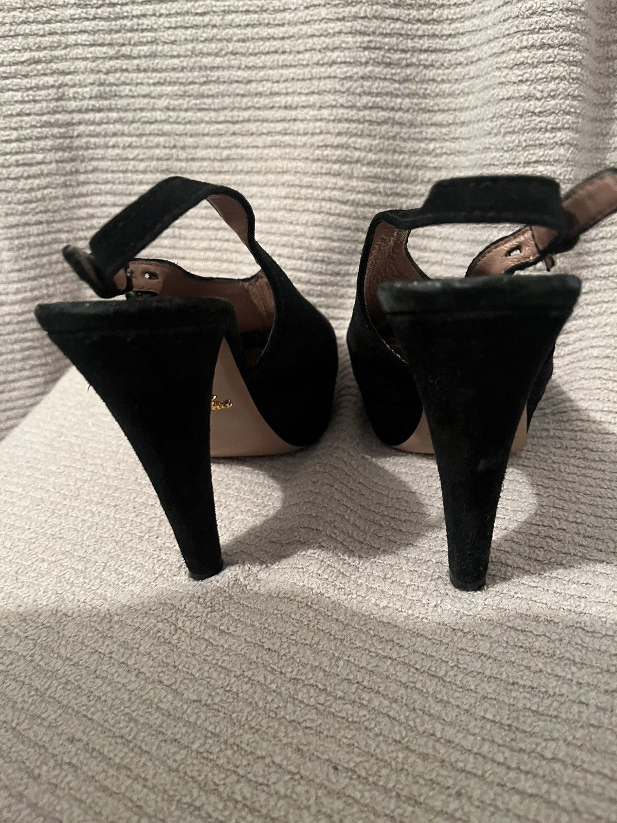 Prada Prada Nero Black Suede Stilettos. Size US 6.5 / IT 36.5 - 8 Thumbnail