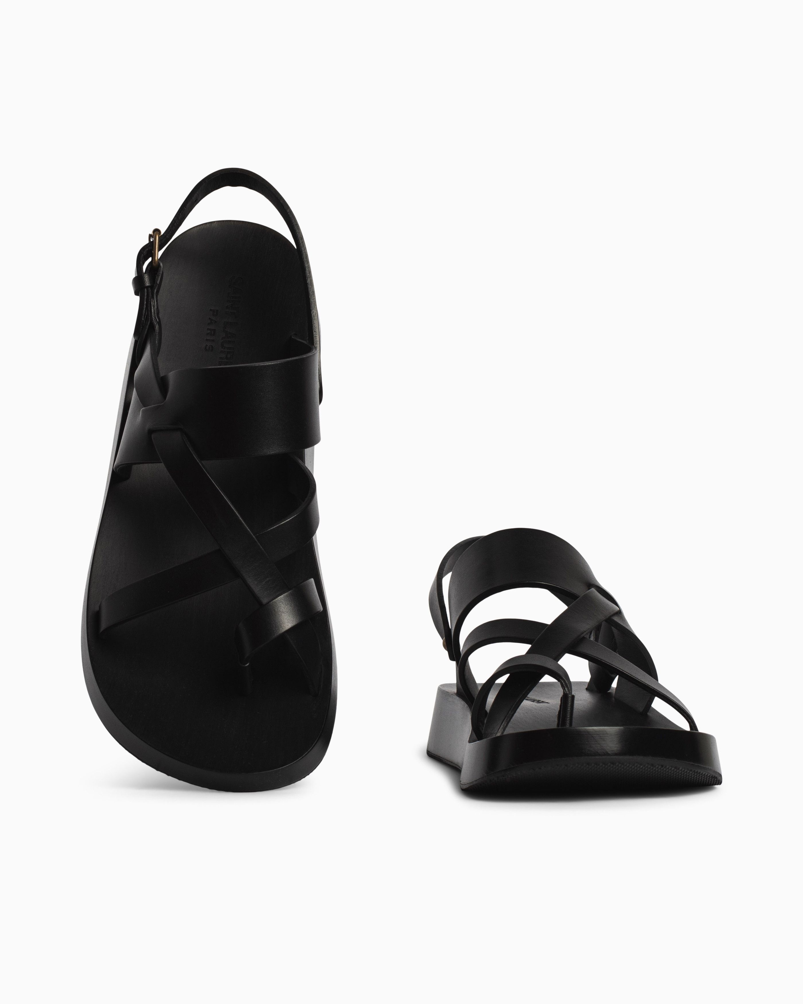 Saint Laurent Paris o1s1wg110824 Noah Sandals in Black Size US 12 / EU 45 - 6 Thumbnail