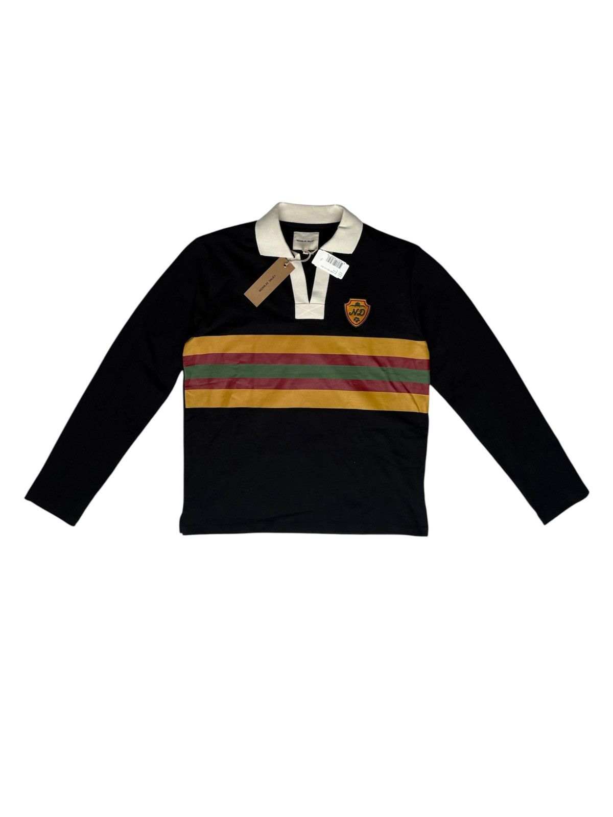 Nicholas Daley (RARE) Nicholas Daley Stripe Rugby Top Black Size US S / EU 44-46 / 1 - 3 Thumbnail