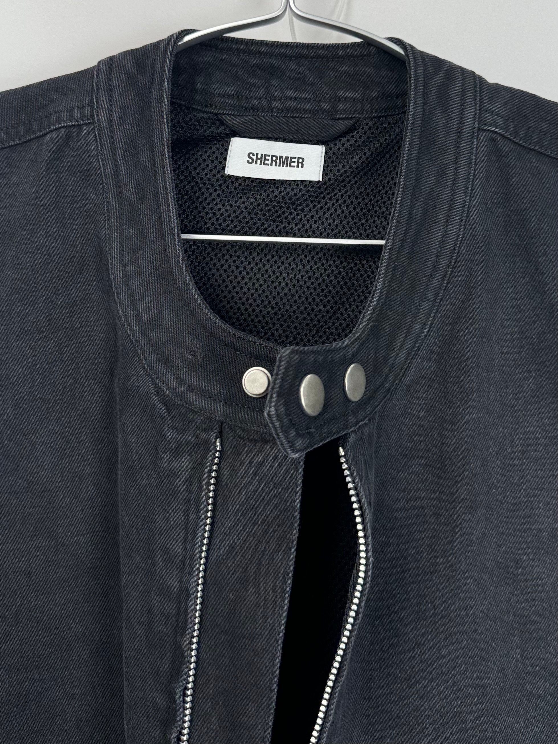 Japanese Brand SHERMER Biker Denim Jacket Size US M / EU 48-50 / 2 - 3 Thumbnail
