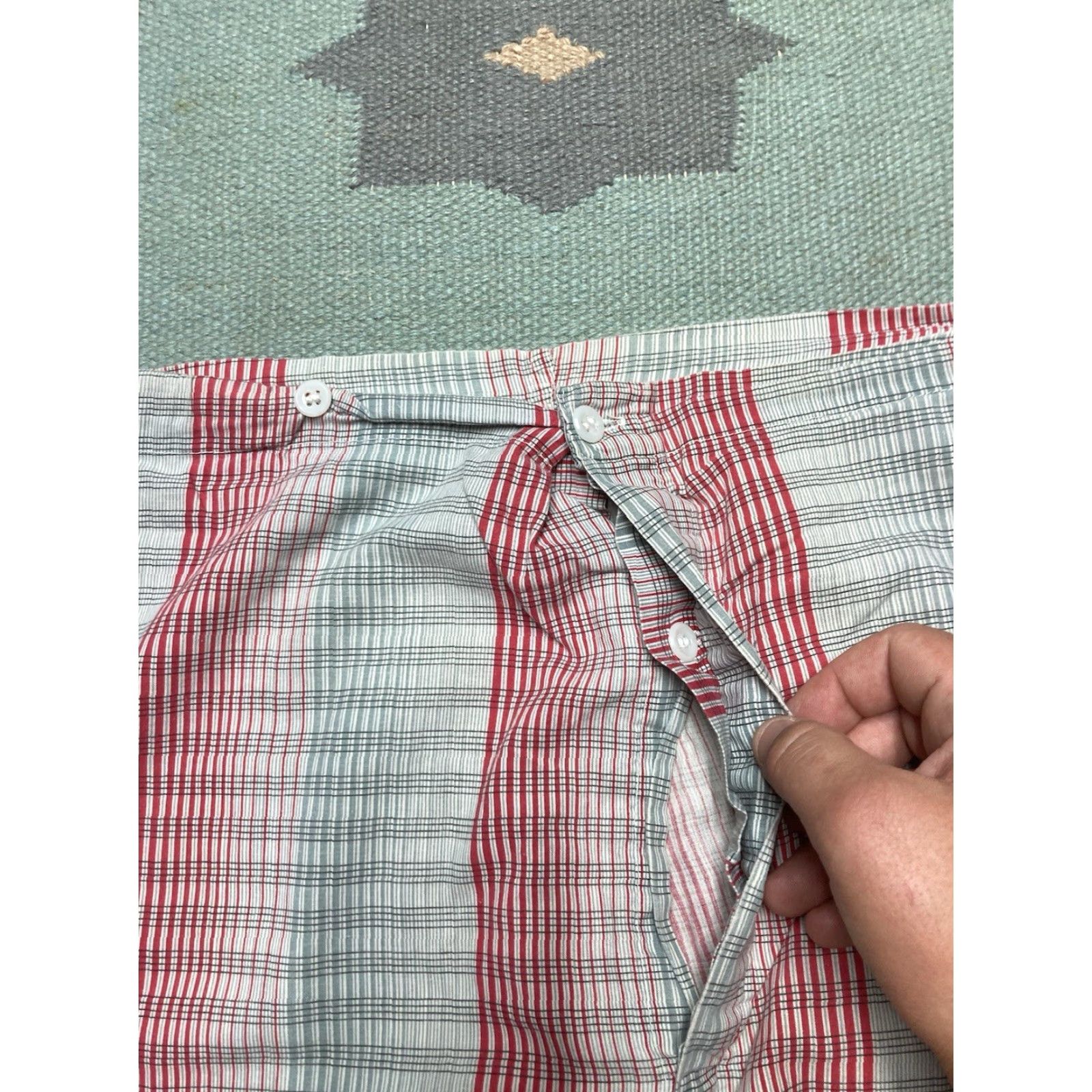 Vintage VINTAGE 1960s Lightweight Pajama Pants Cotton Plaid Men’s Loungewear Size US 33 - 4 Thumbnail