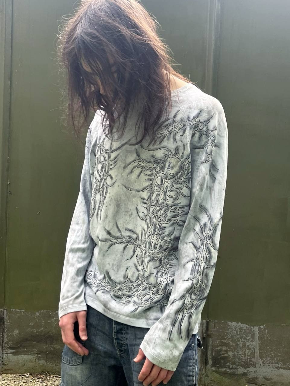 Yves Saint Laurent Ysl custom neotribal long-sleeved Size US L / EU 52-54 / 3 - 4 Thumbnail