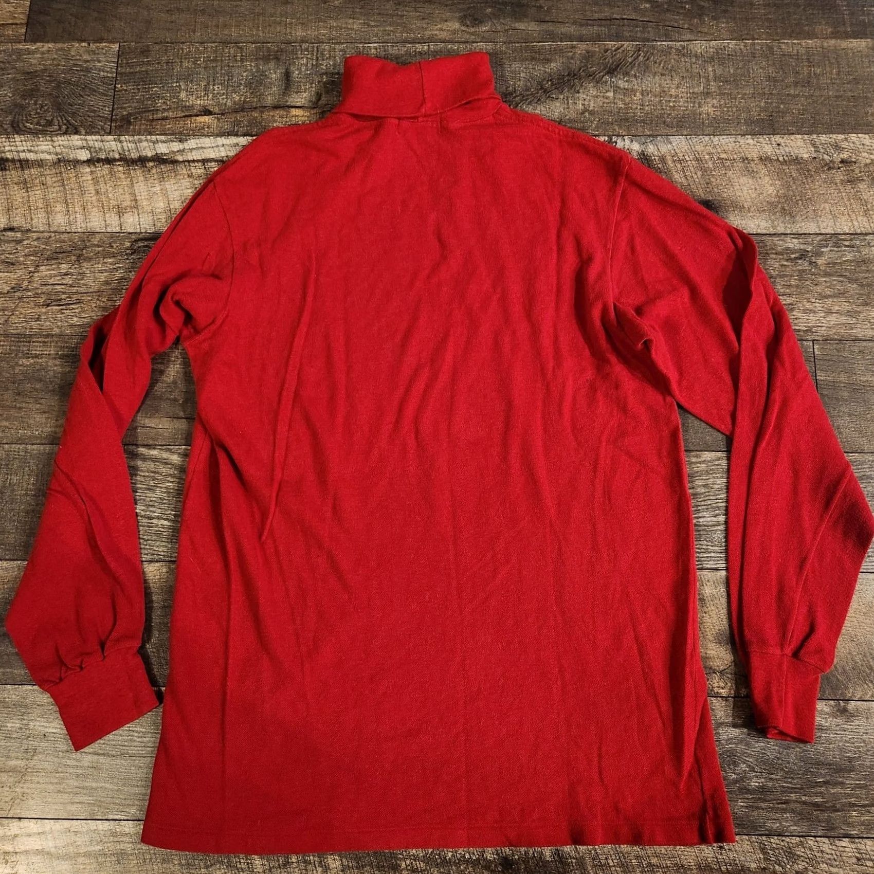 Polo Ralph Lauren VINTAGE Polo Ralph Lauren Sweater Mens Large Red Turtleneck Pullover Made In USA Size US L / EU 52-54 / 3 - 3 Thumbnail