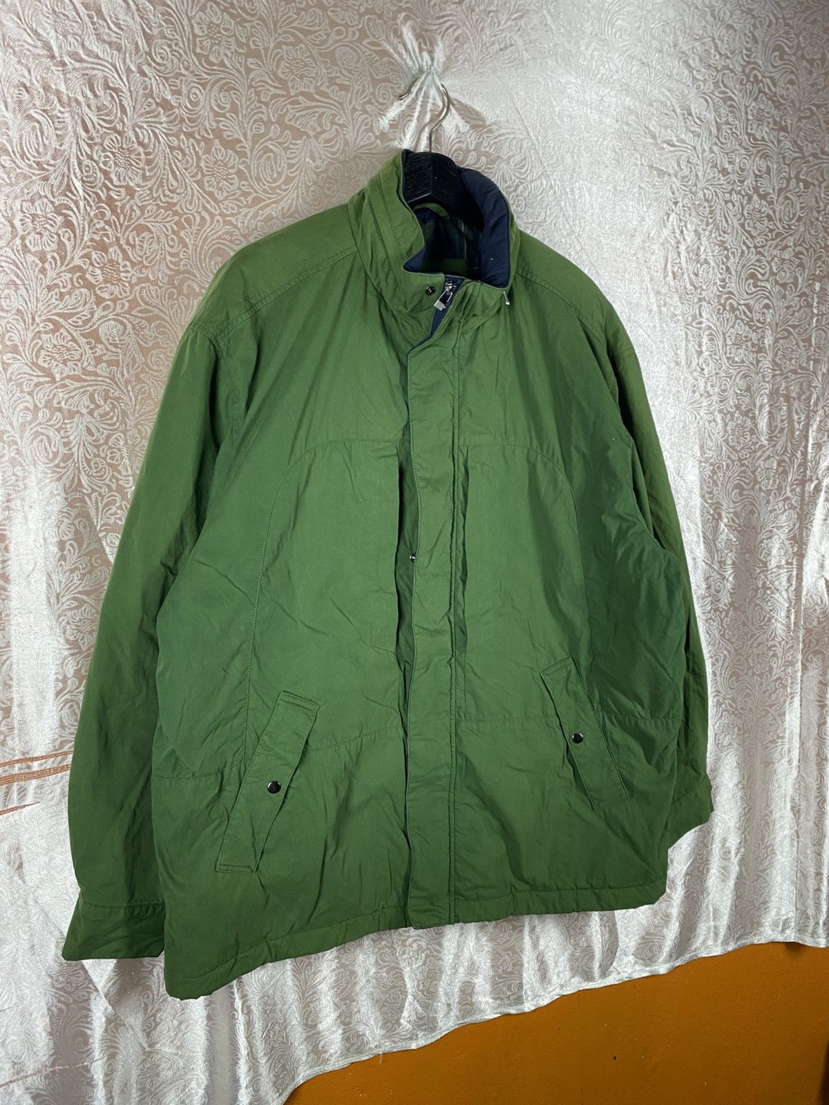 Japanese Brand Vintage VAN JAC Green Plaid Lined Field Jacket Size US XL / EU 56 / 4 - 5 Thumbnail