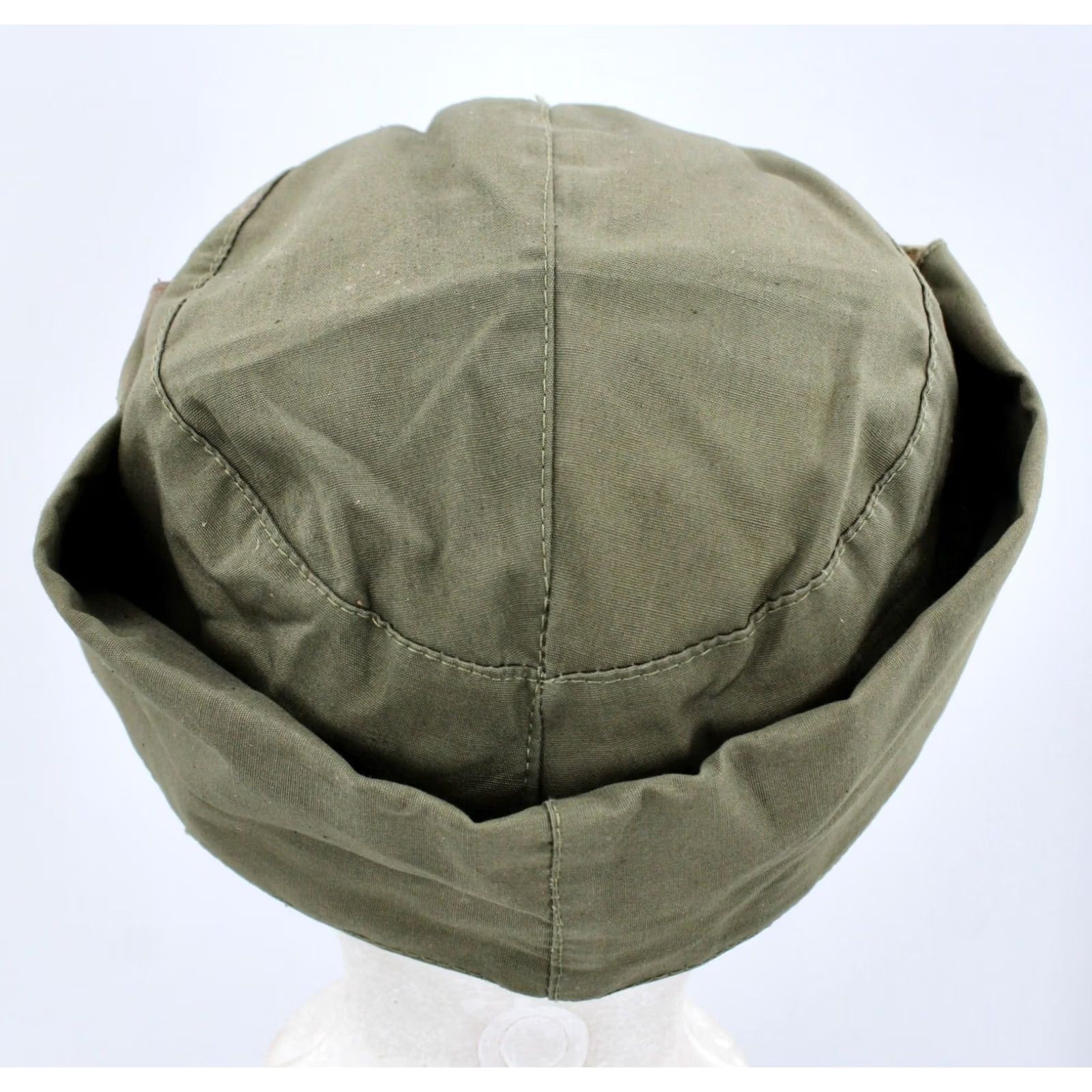 Vintage VINTAGE 1930s Olive Green Hunter Cap 7 1/4 30s Mens Size ONE SIZE - 4 Thumbnail