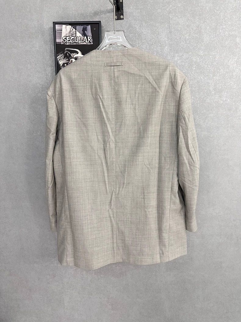 Fear of God Fear Of God Grey collarless wool blazer jacket 2503-Nextarr Size US M / EU 48-50 / 2 - 2 Thumbnail