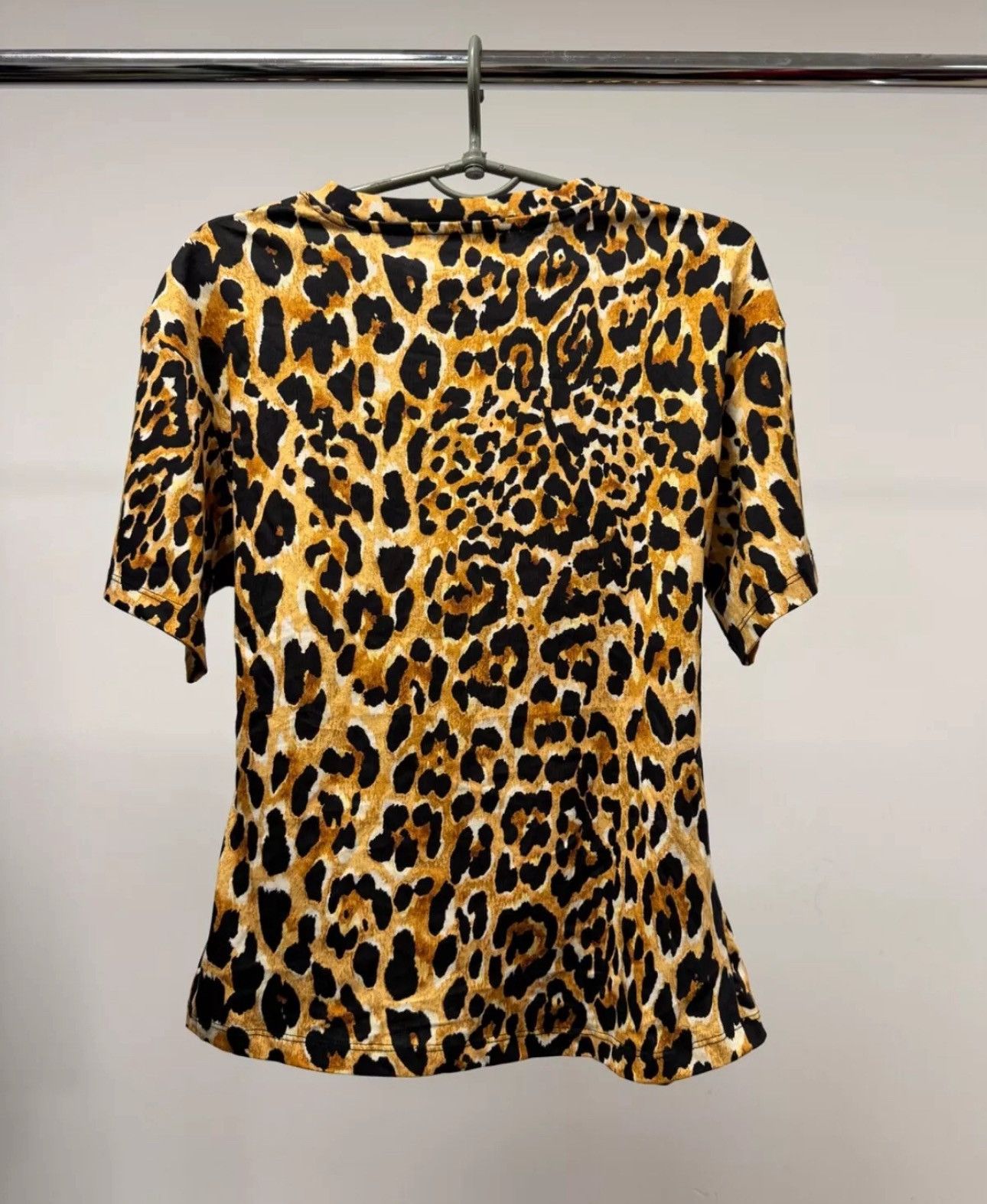 Designer × H&M × Paco Rabanne Rabanne H&M T Shirt Leopard Animal Print Big Logo AvantGarde Size M / US 6-8 / IT 42-44 - 4 Thumbnail