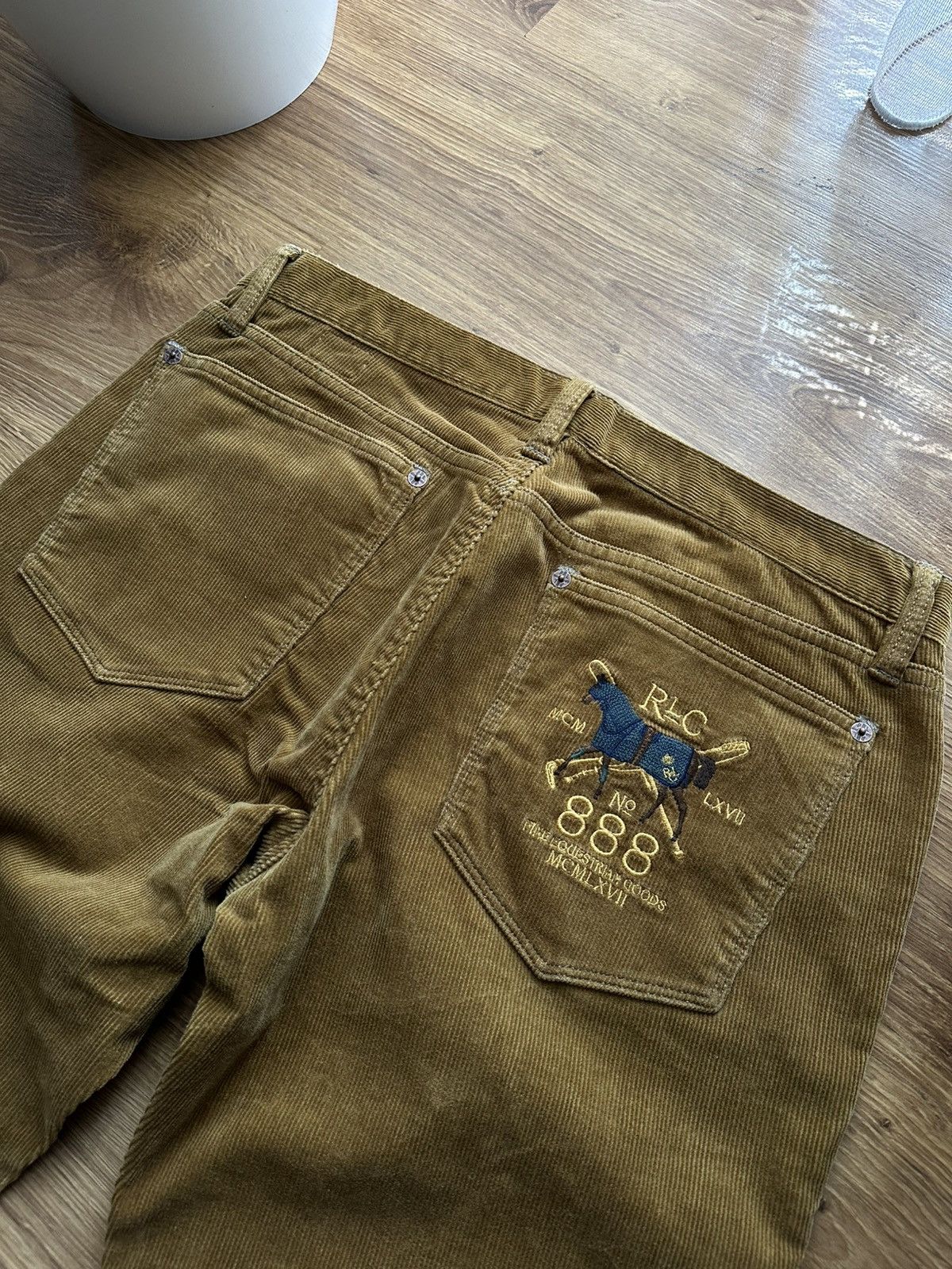 Polo Ralph Lauren × Vintage Vintage Polo Ralph Lauren velvet straight pants madison 888 Size US 31 - 3 Thumbnail
