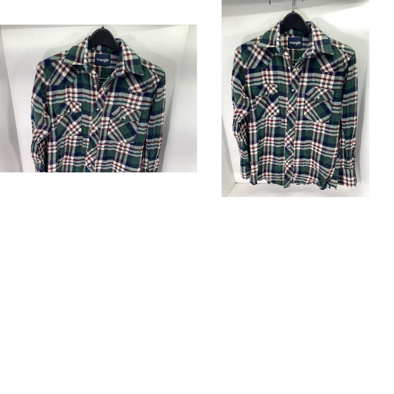 Wrangler VINTAGE Wrangler Flannel Pearl Snap Shirt Men S Green Plaid Long Sleeve Western Size US S / EU 44-46 / 1 - 9 Thumbnail