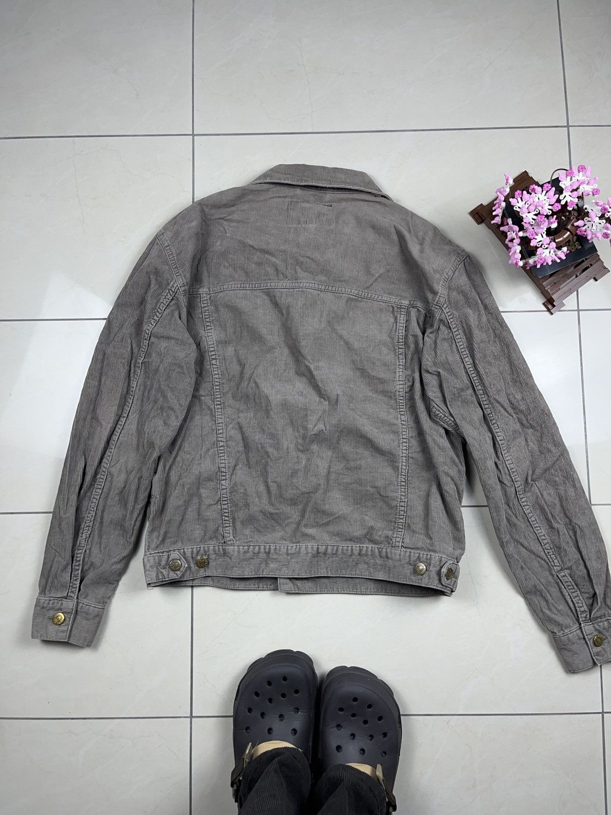 ➕ beautiful faded Eddie Bauer earthtones corduroy jacket