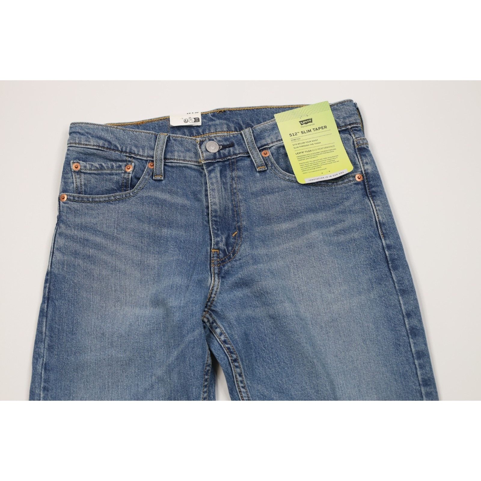 Levi's New Levis 512 Stretch Slim Fit Tapered Leg Denim Jeans Size US 29 - 2 Thumbnail