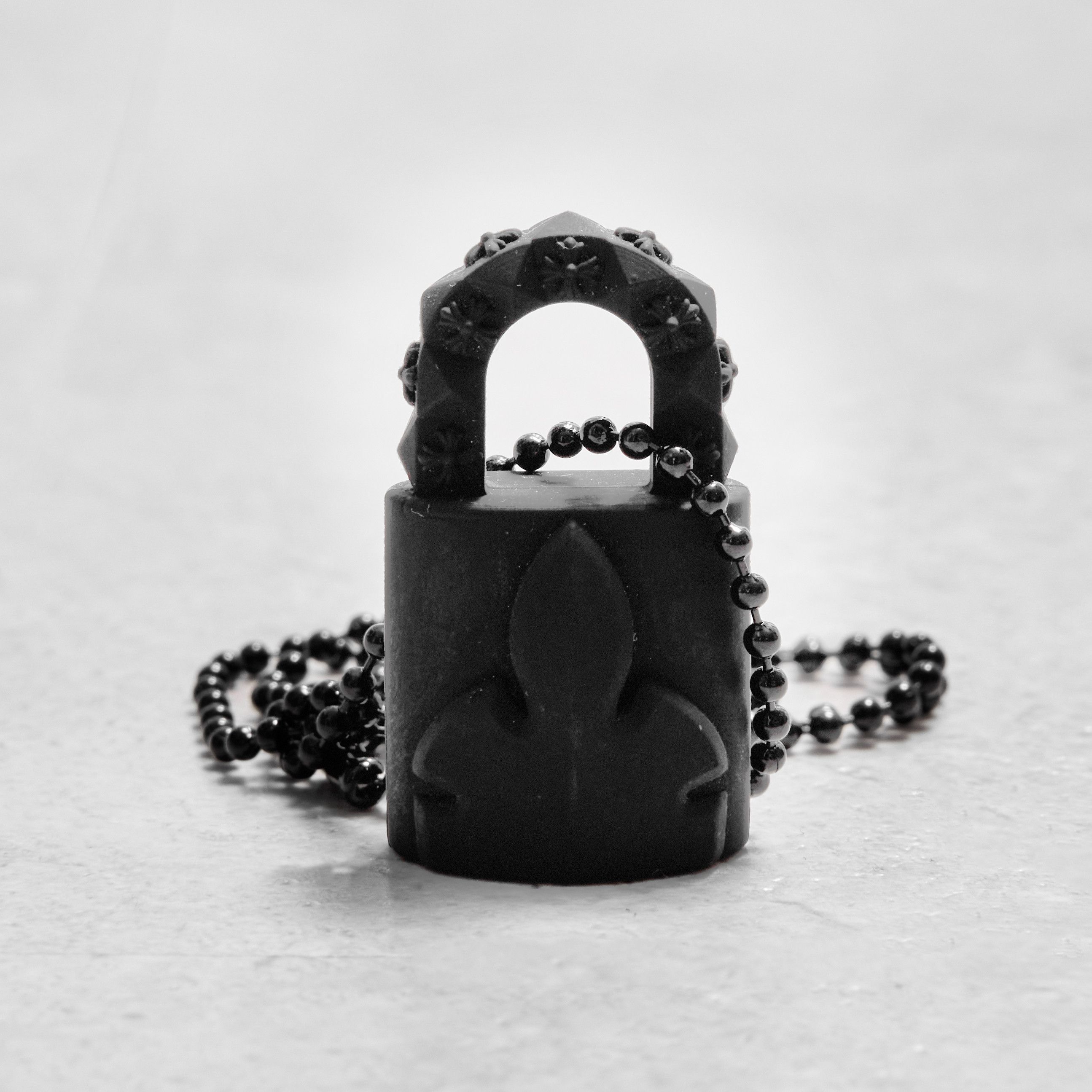 Chrome Hearts CHROME HEARTS Rubber Lock Necklace BLACK Size ONE SIZE - 5 Thumbnail