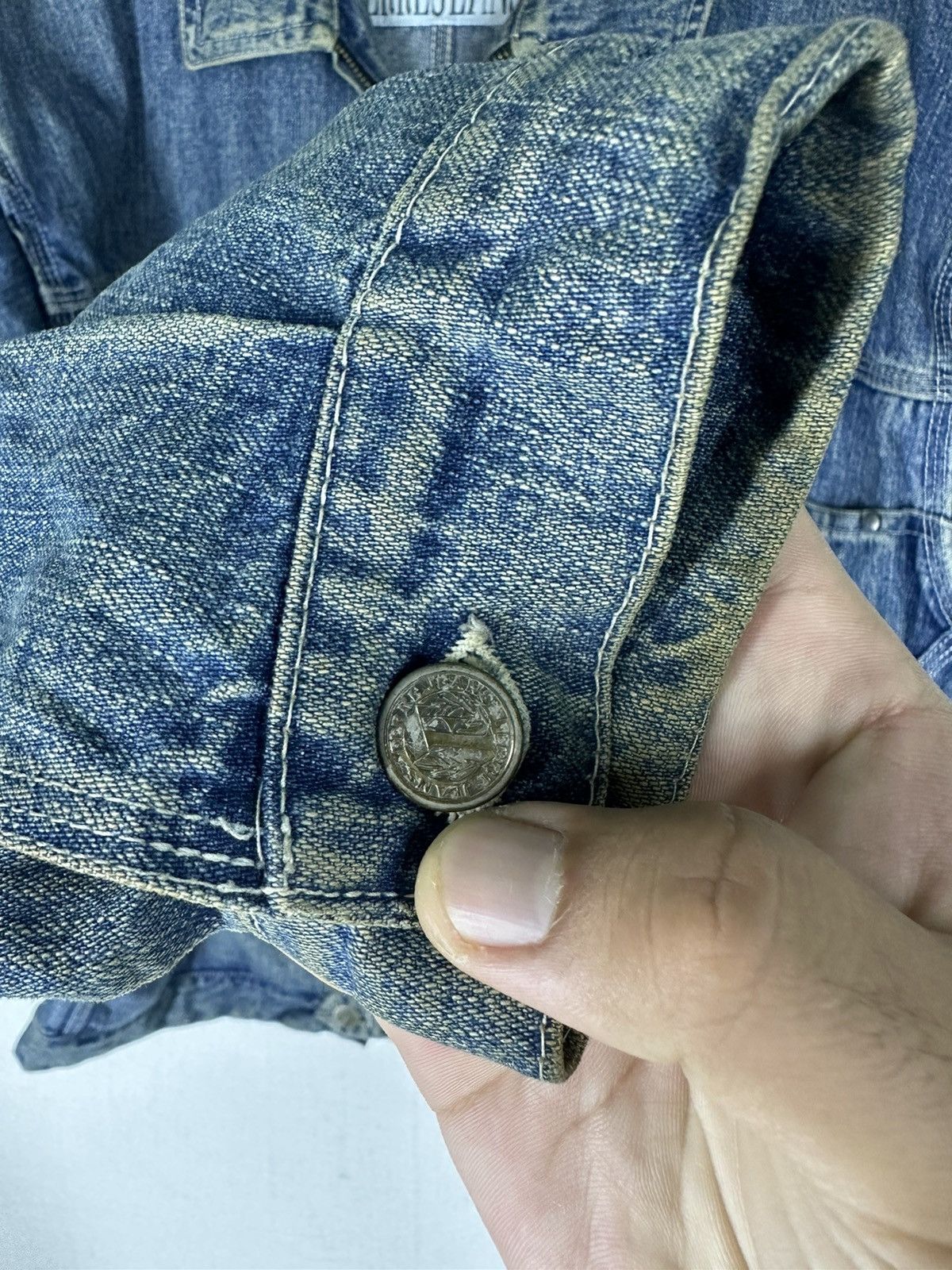 Ferre × If Six Was Nine × Vintage Vintage Ferre Jeans Sun Faded Worker Jacket Size US L / EU 52-54 / 3 - 12 Thumbnail