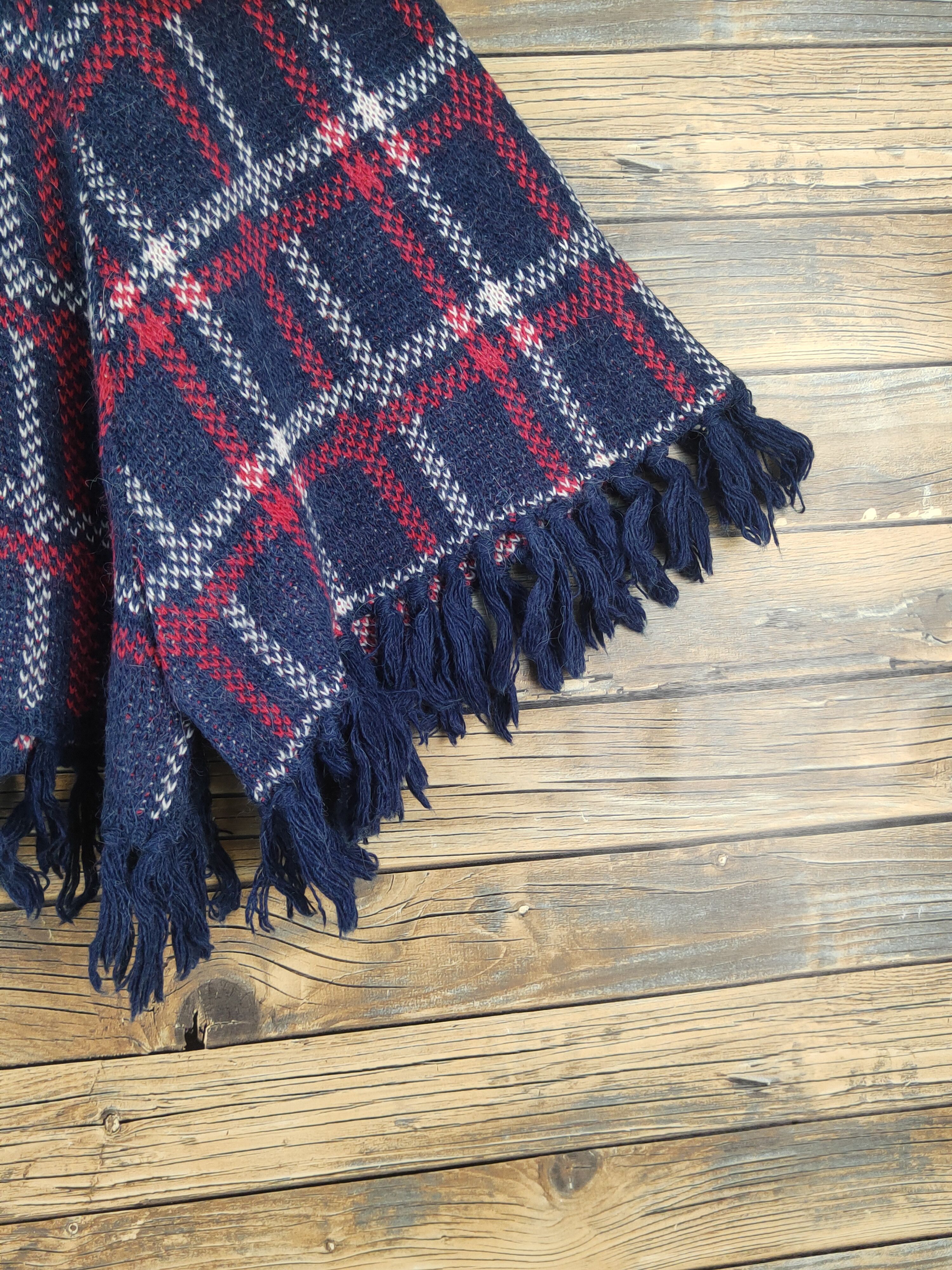 Japanese Brand Olive des Olive Navy Red Hoodie Knitwear Cardigan #W1243 Size L / US 10 / IT 46 - 6 Thumbnail