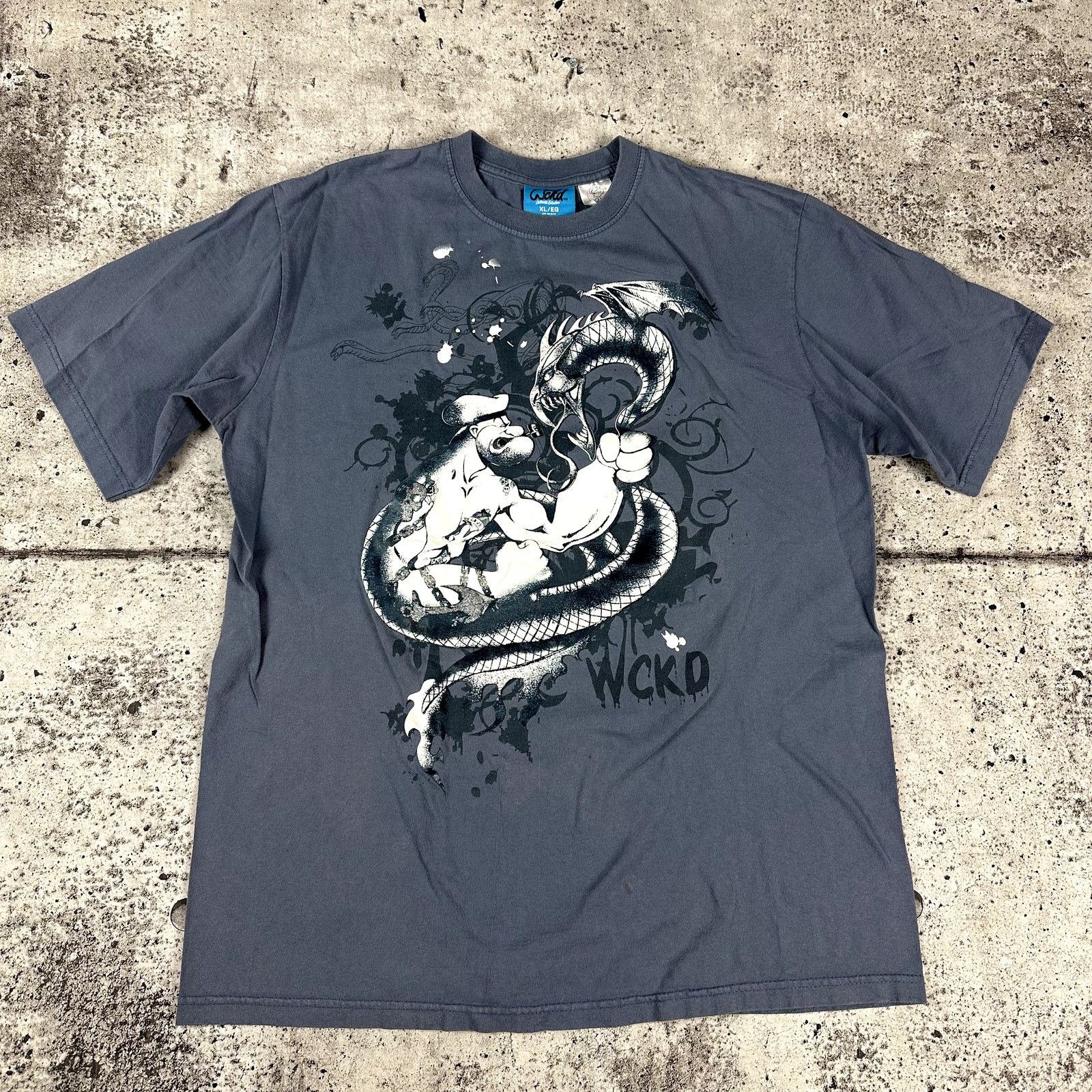Vintage Vintage Popeye Shirt Y2K WCKED Size XL Size US XL / EU 56 / 4 - 1 Thumbnail