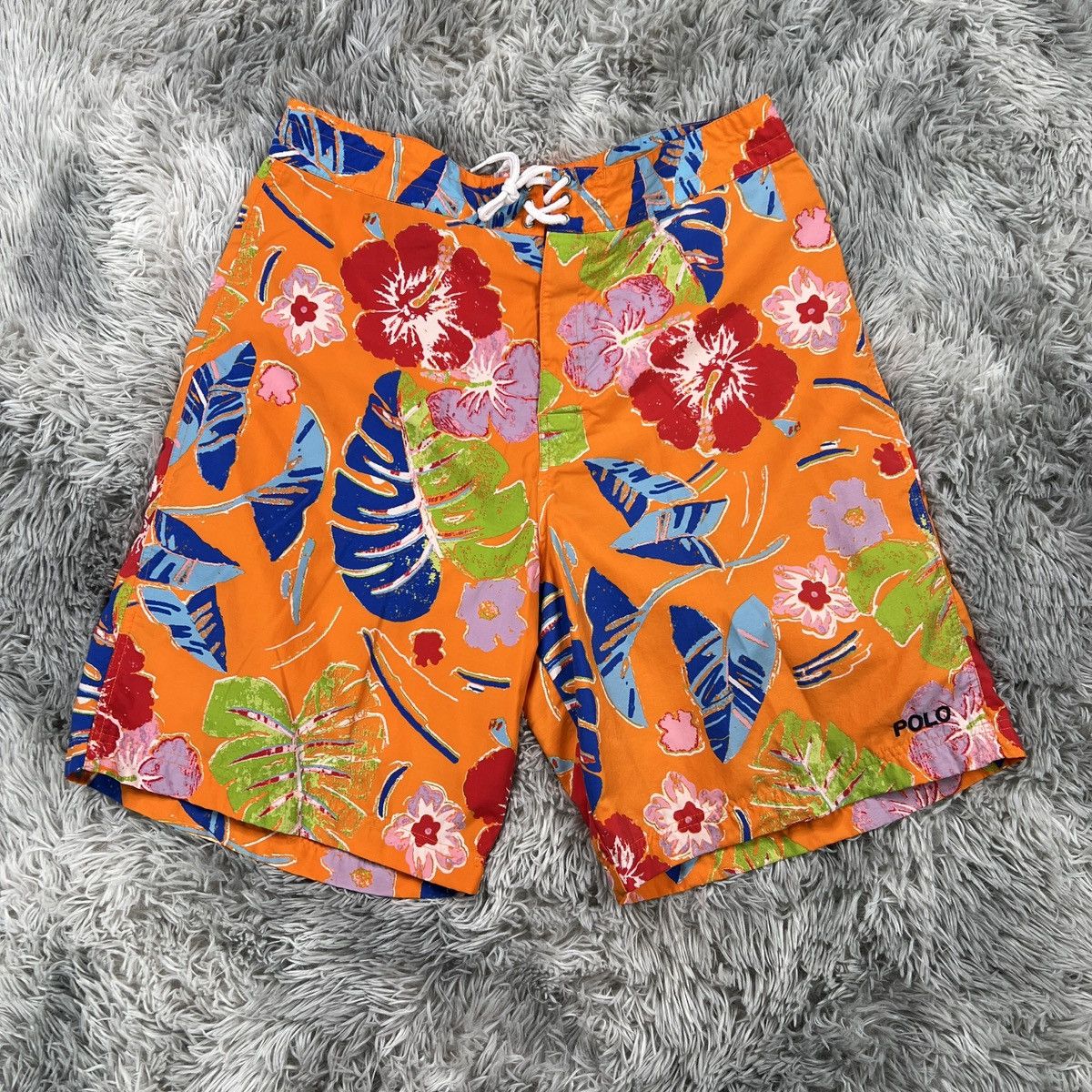 Designer × Polo Ralph Lauren RARE Vintage Polo Sport Floral Print Swim Trunks (Size 34) Size US 34 / EU 50 - 1 Thumbnail